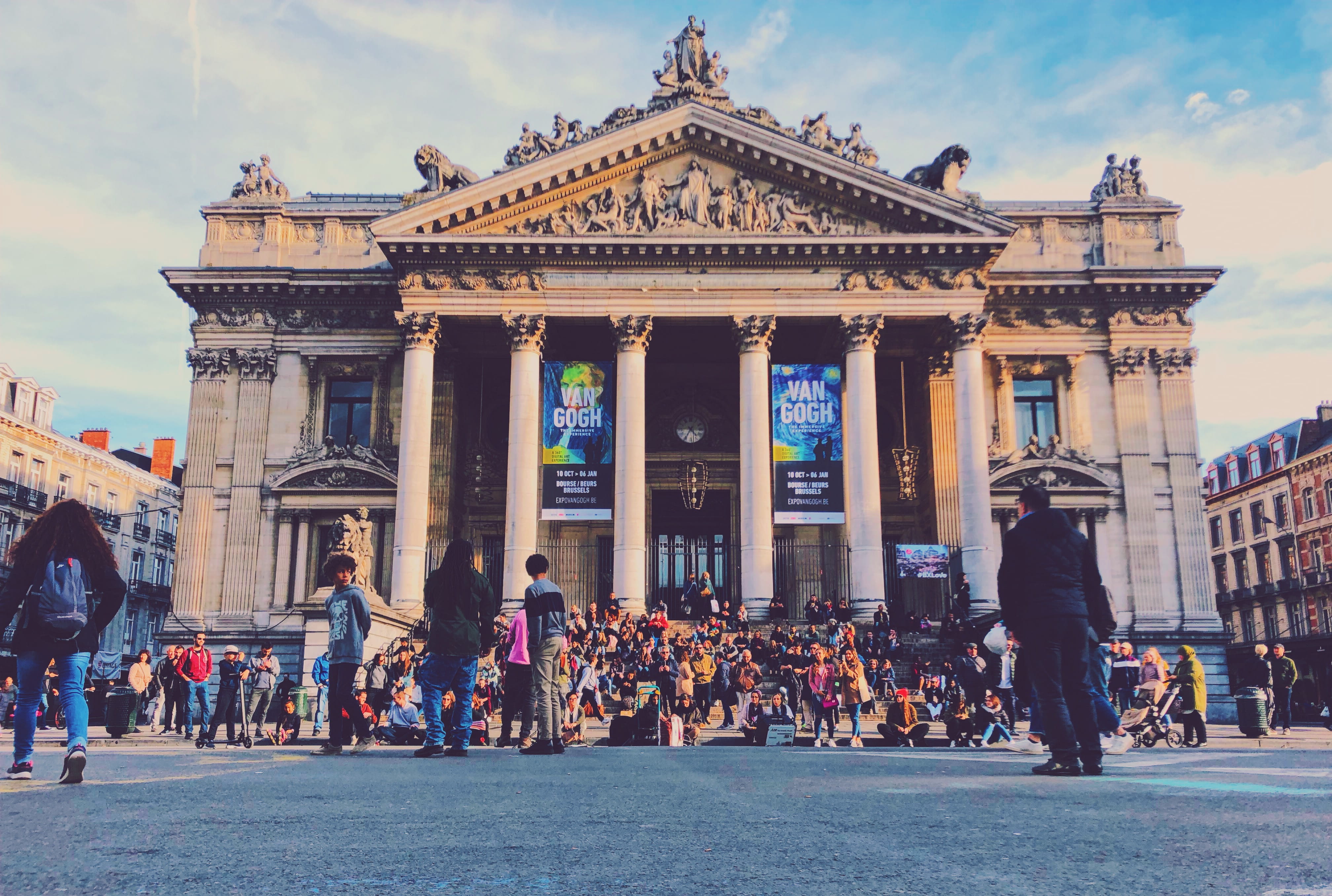 people, day, bruxelles, large group of people, happy, street, city, wanderlust, brussels stock exchange, travel destinations, travel, building exterior, HD Wallpaper