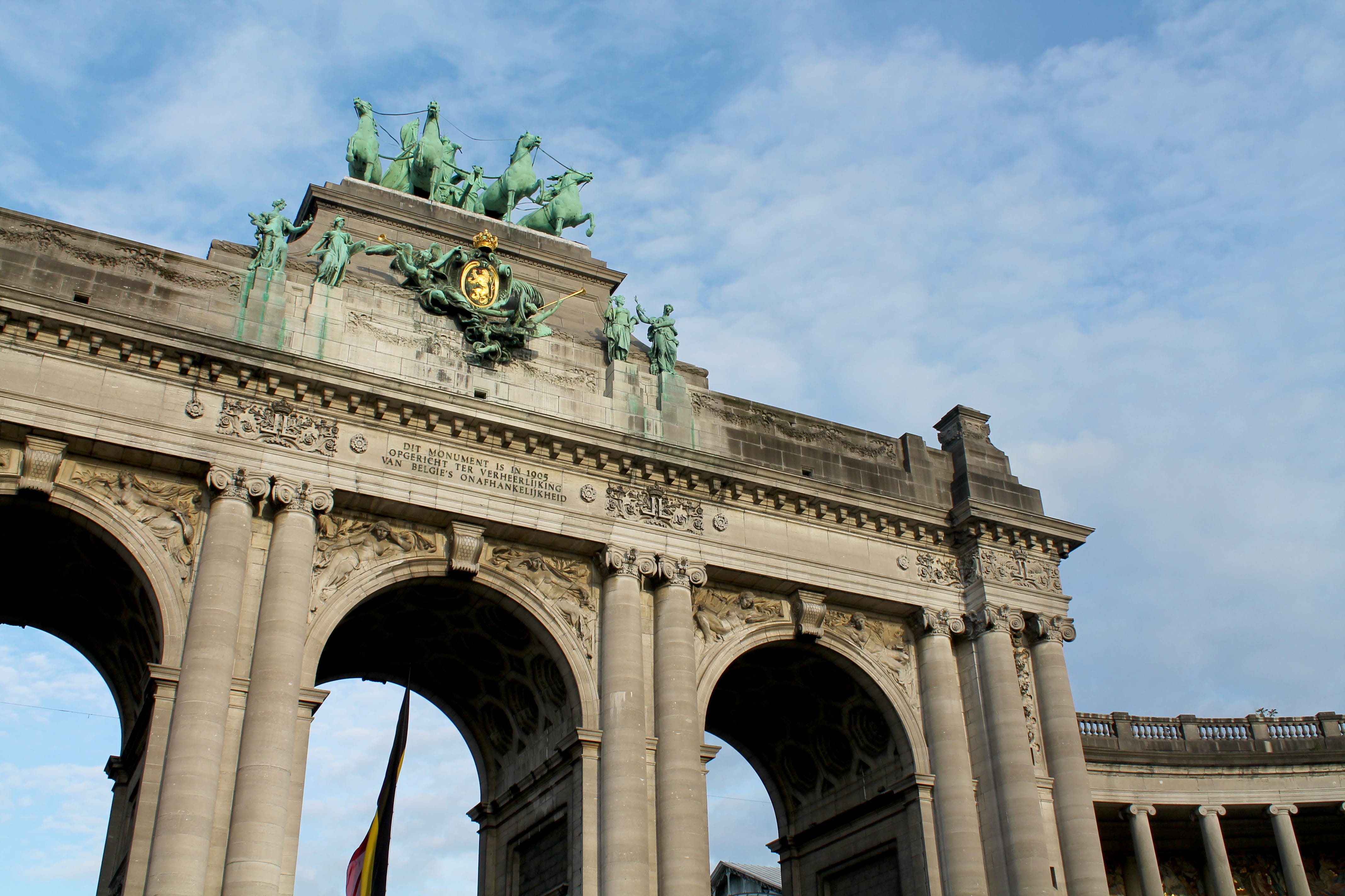 parc du cinquantenaire, architectural column, europe, sky, travel destinations, no people, monument, outdoors, ancient civilization, building exterior, HD Wallpaper