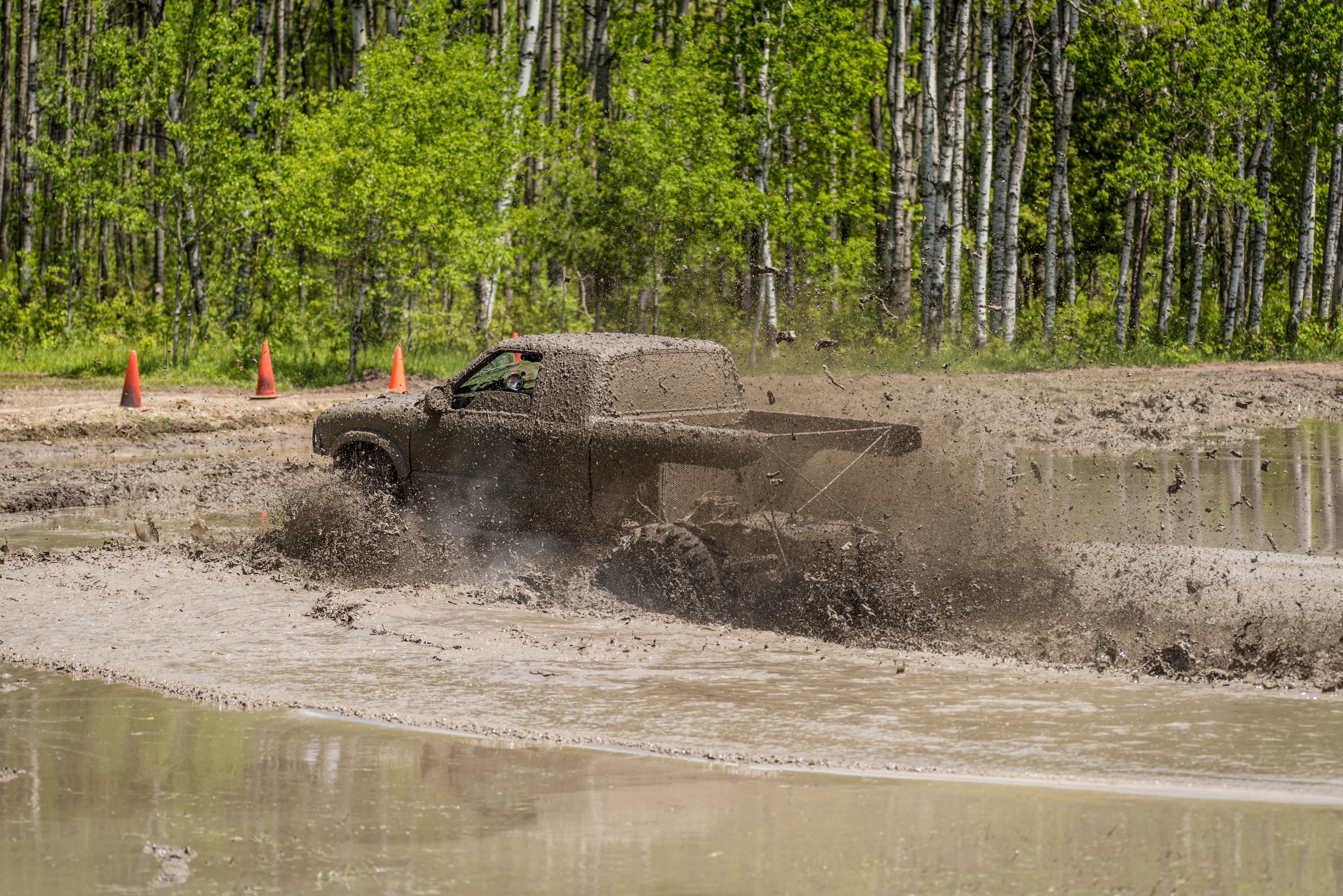 construction site, Outdoors, 5K, dirt, 4x4, mud, plant, growth, nature, development, transportation, construction industry, 4wd, tree, industry, Truck, HD Wallpaper