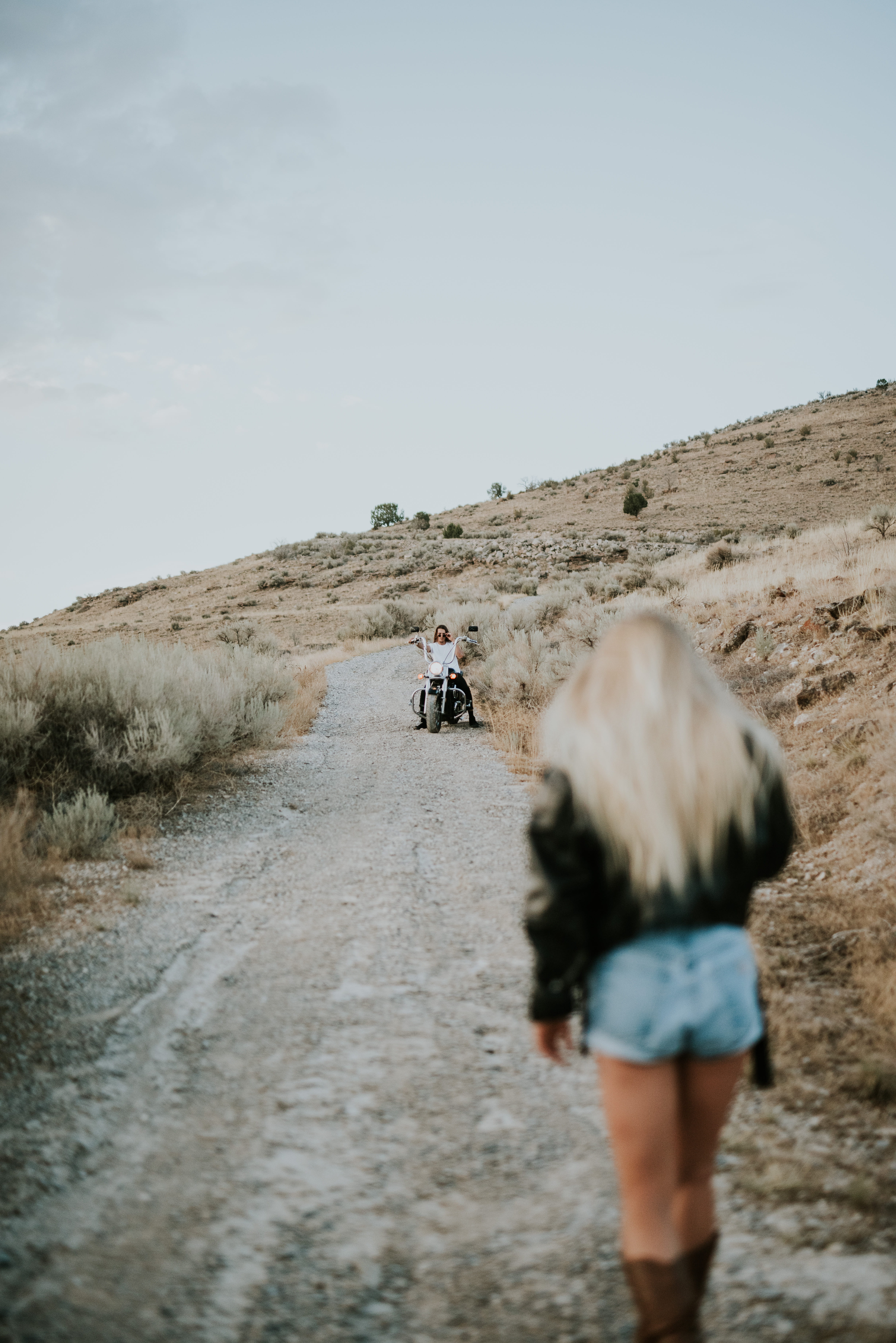 environment, riding, 5K, rear view, gravel, travel, bicycle, apparel, land, vehicle, sunset, chopper, leisure activity, transportation, ground, climate, Phone HD Wallpaper