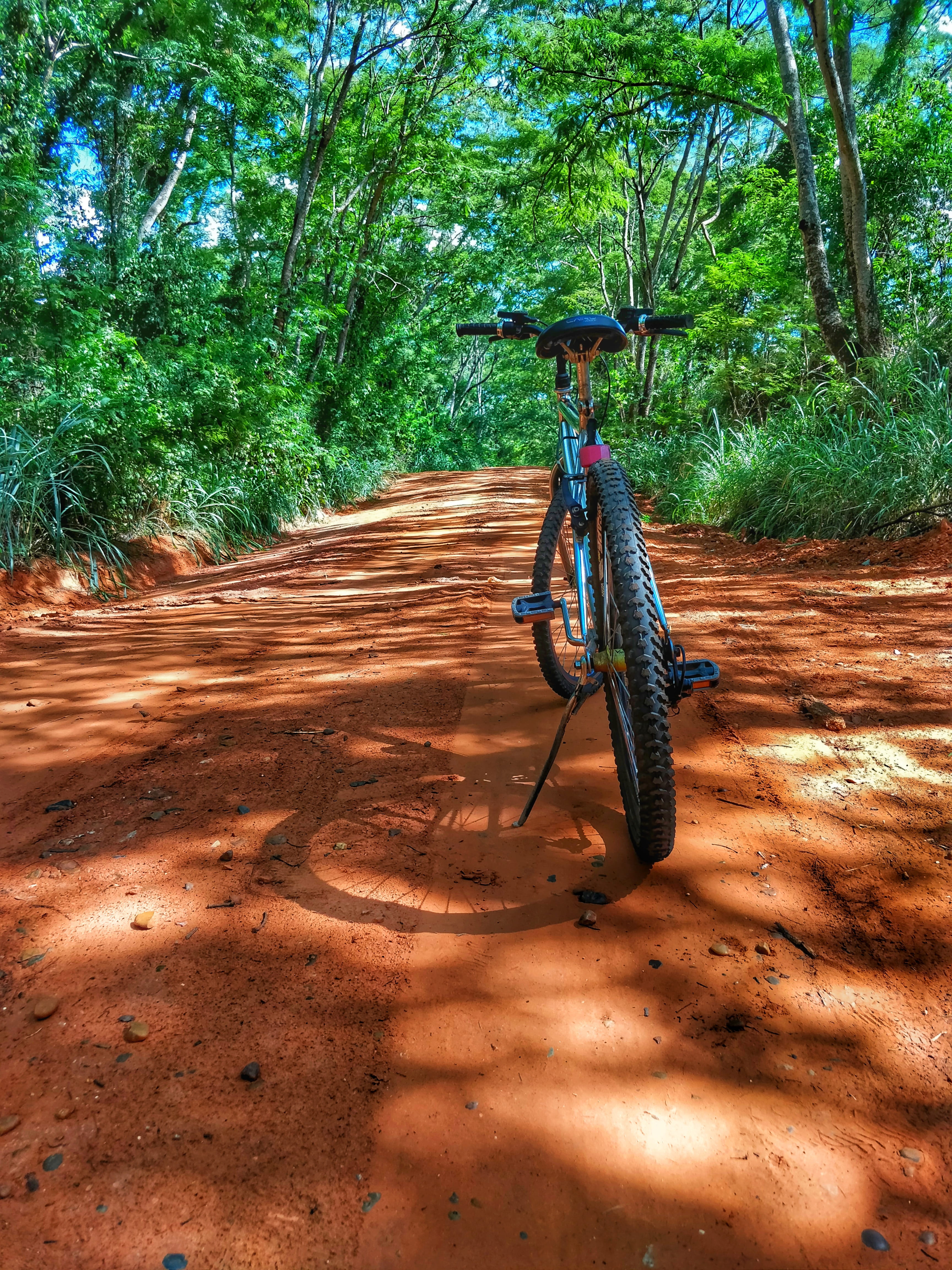 ground, trail, day, land vehicle, summer, machine, land, bunker, 4K, sunlight, no people, mode of transportation, path, wheel, mountain bike, #bike #road #nature #love, Phone HD Wallpaper