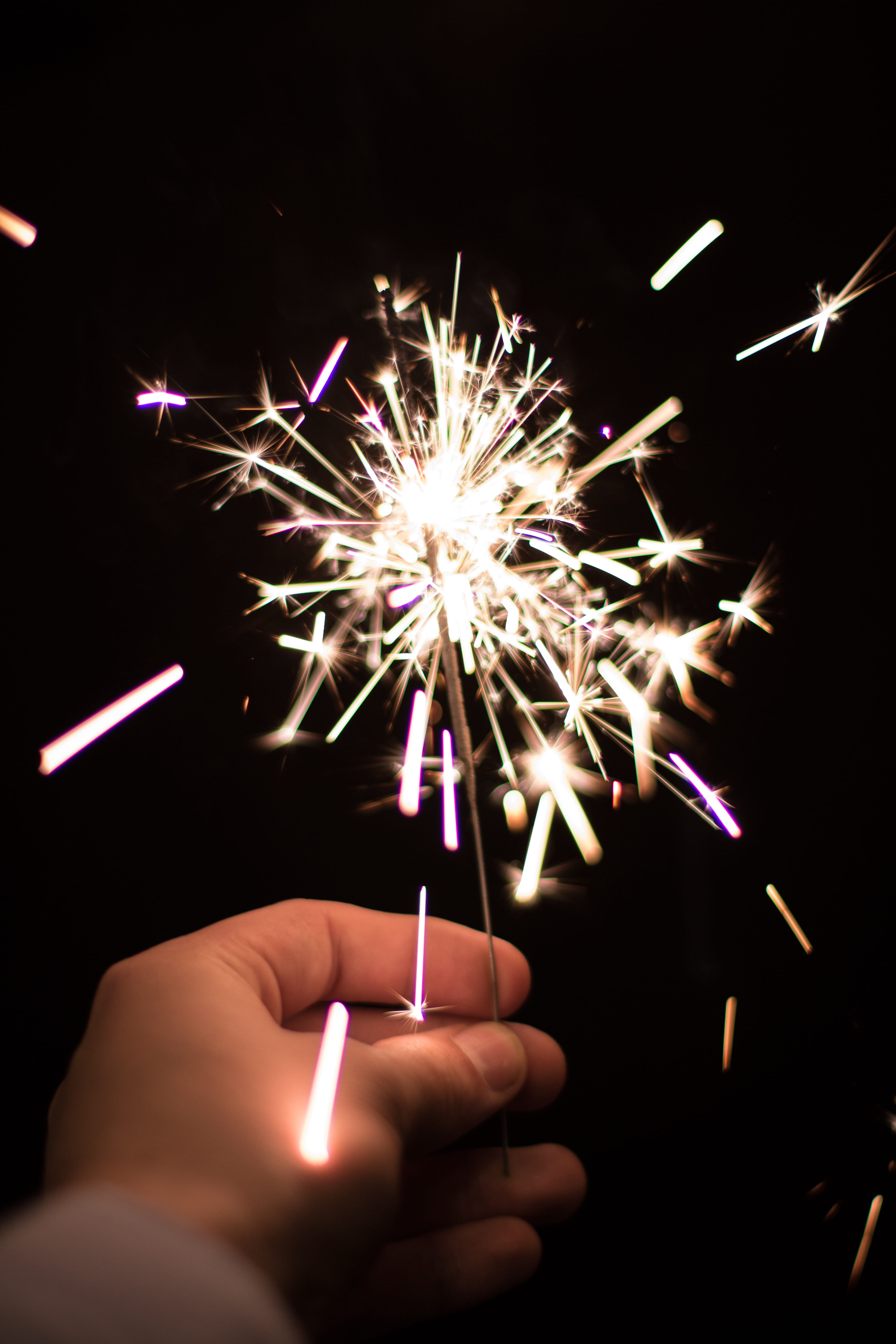 event, illuminated, fire - natural phenomenon, fire, celebration, firework - man made object, nature, sparkler, holding, night, best, 5K, glowing, burning, Phone HD Wallpaper