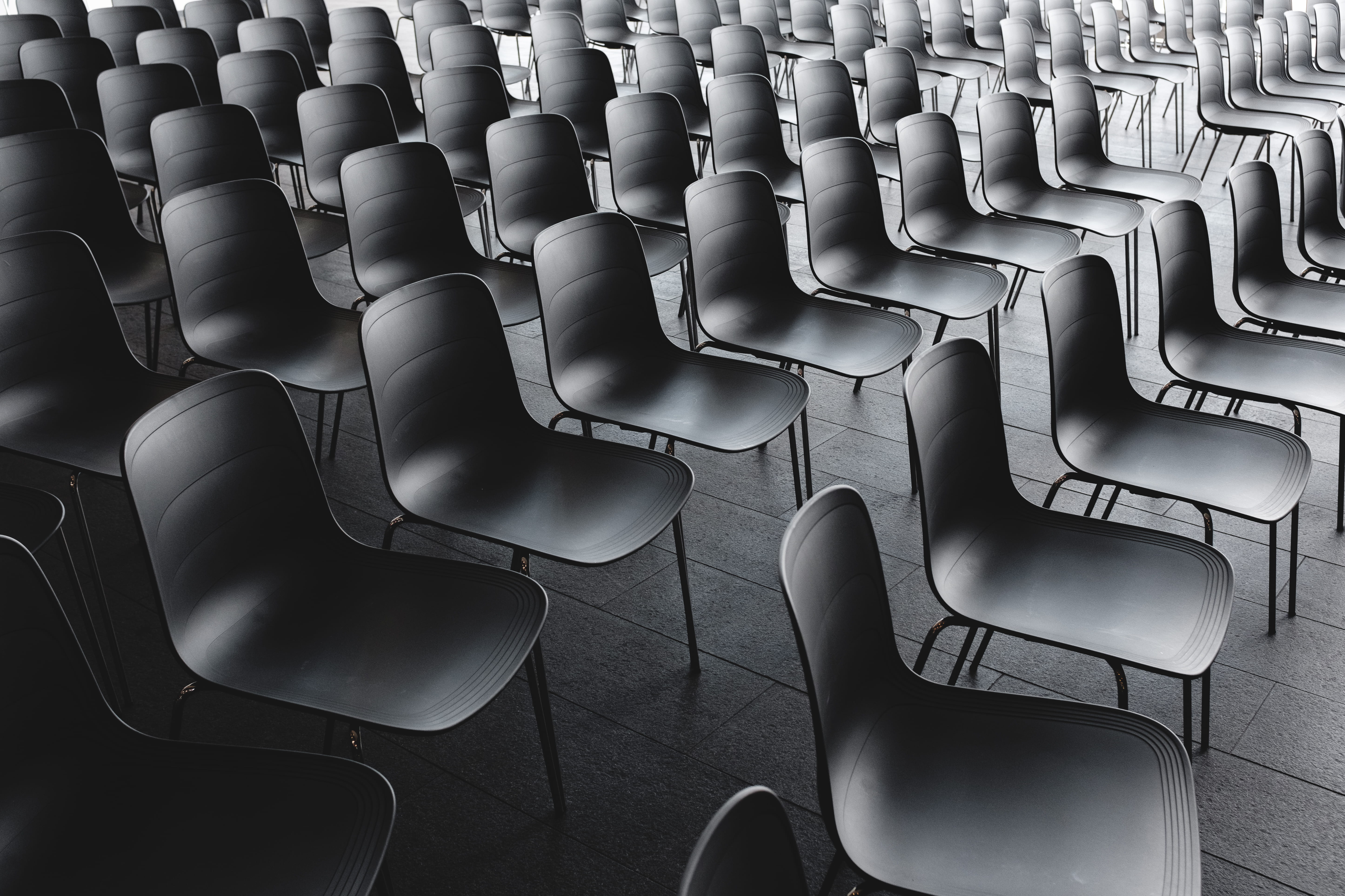 creative, chair, day, side by side, explore, backgrounds, school, no people, order, absence, pattern, 5K, full frame, high angle view, fujifilm, light, HD Wallpaper