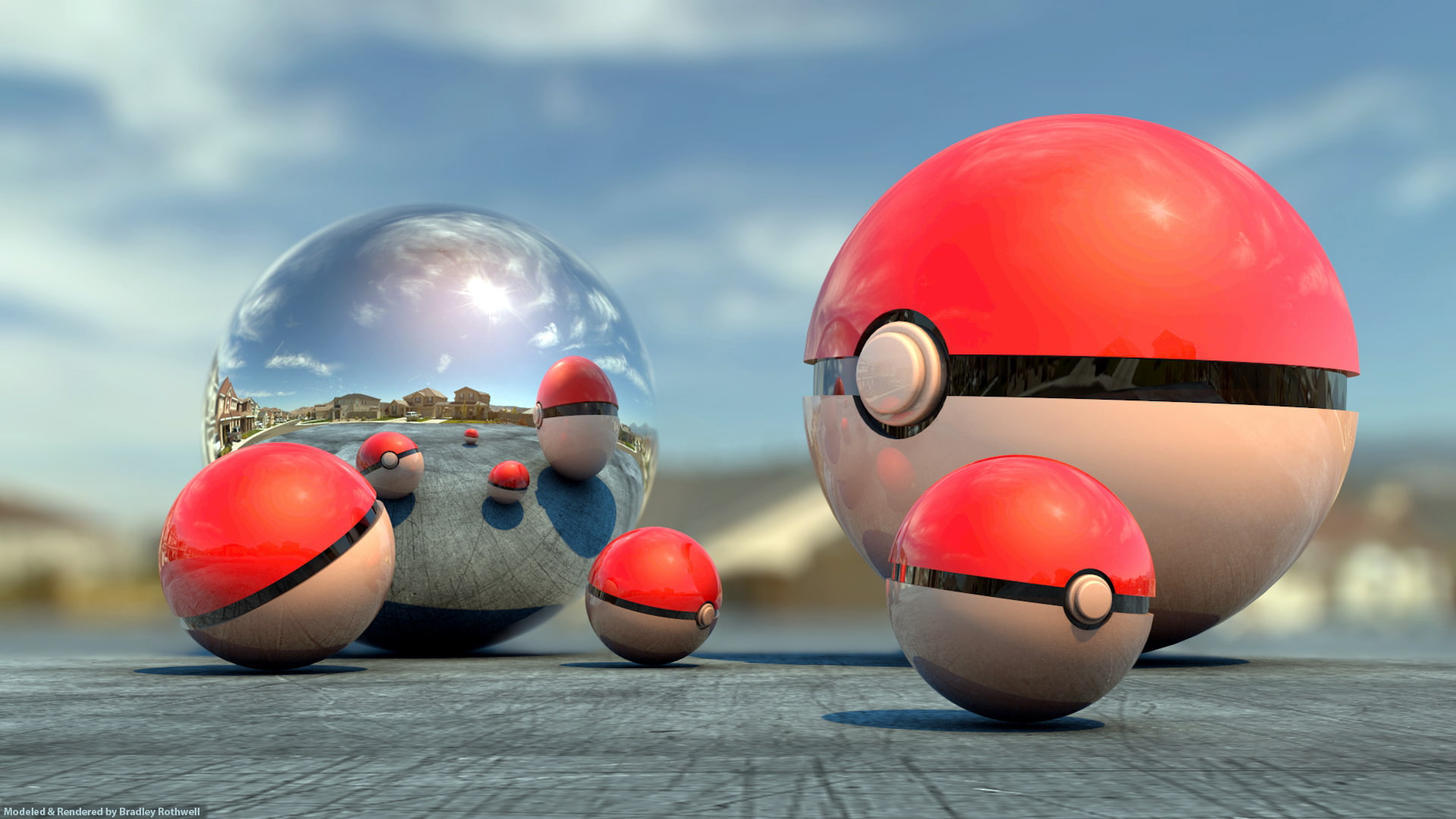 1080P, ball, poke, cartoon/comic, pokemon, hd, HD Wallpaper