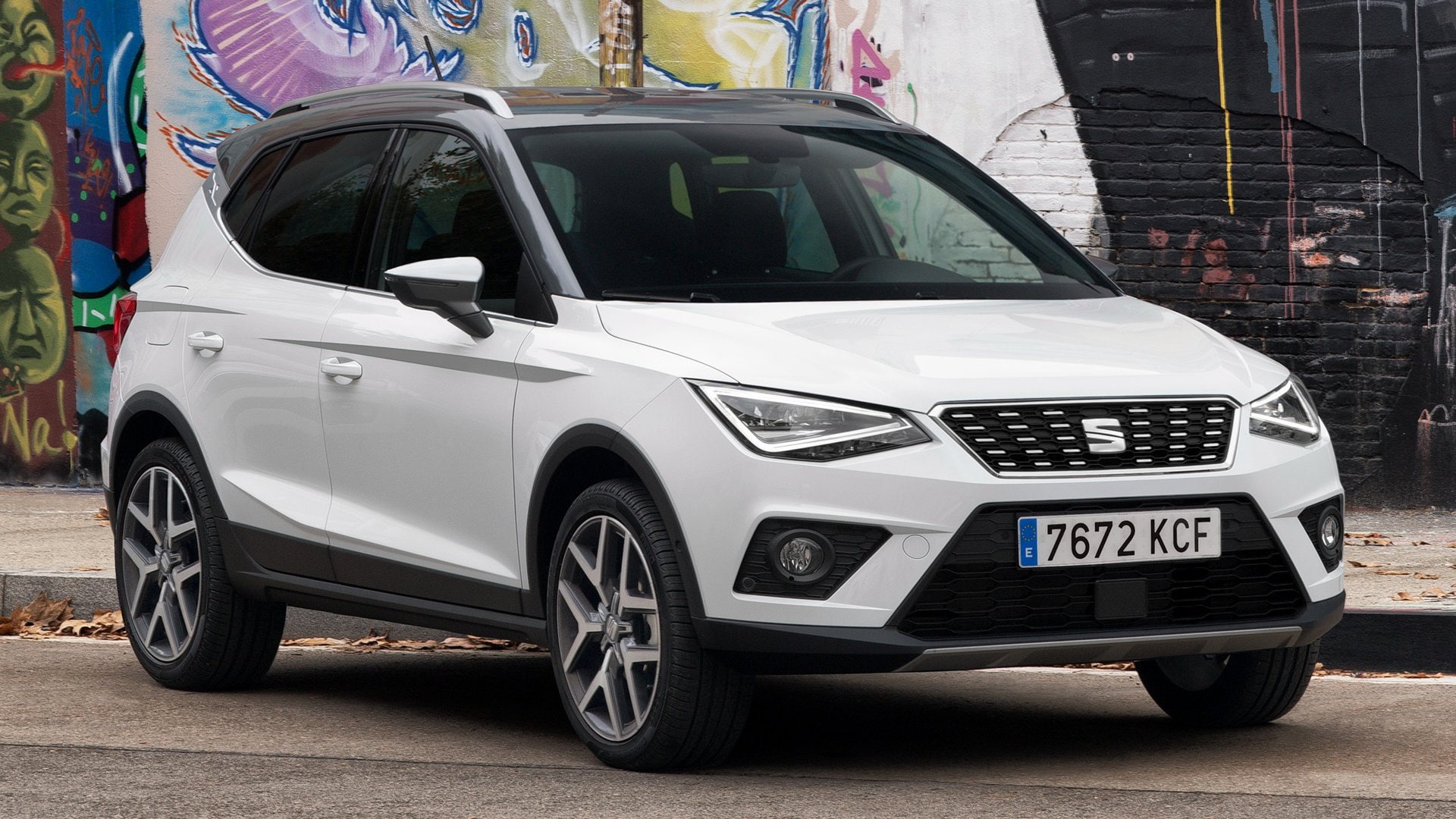 White Car, SUV, Vehicles, Seat Arona, Car, 1080P, Subcompact Car, Crossover Car, HD Wallpaper