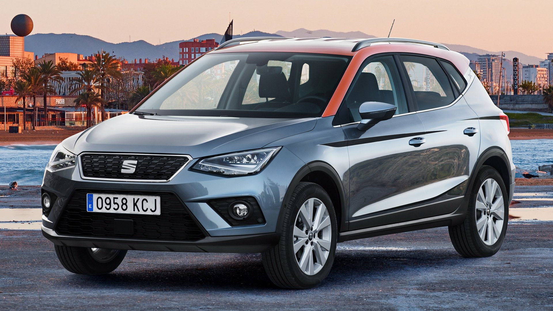 Subcompact Car, Car, Crossover Car, Black Car, 1080P, Seat Arona, Vehicles, SUV, HD Wallpaper