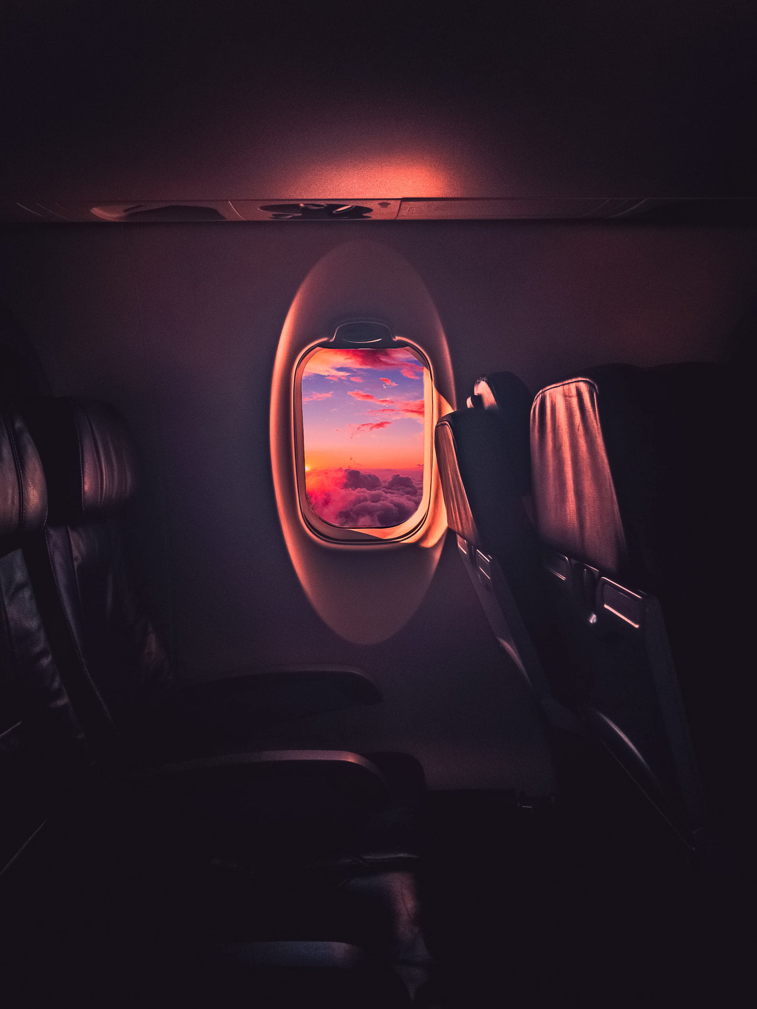 travel, vehicle interior, sky, mode of transportation, Chantz Martin, close-up, land vehicle, 1080P, glass - material, airplane, sunset, indoors, car interior, Phone HD Wallpaper