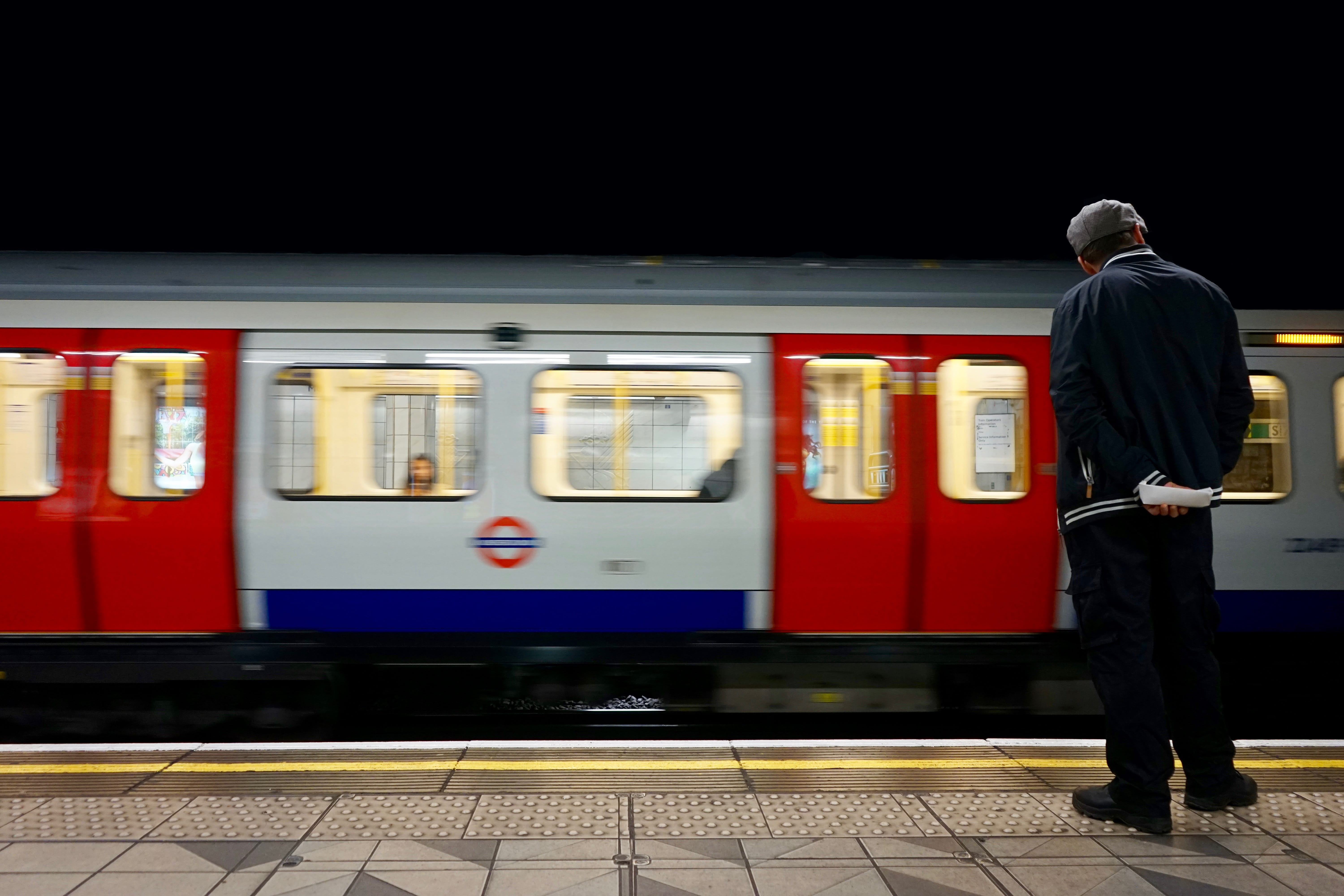 railroad station, men, public transportation, station, movement, vehicle, subway train, london, city, outdoors, passenger train, commute, Transport, uniform, HD Wallpaper