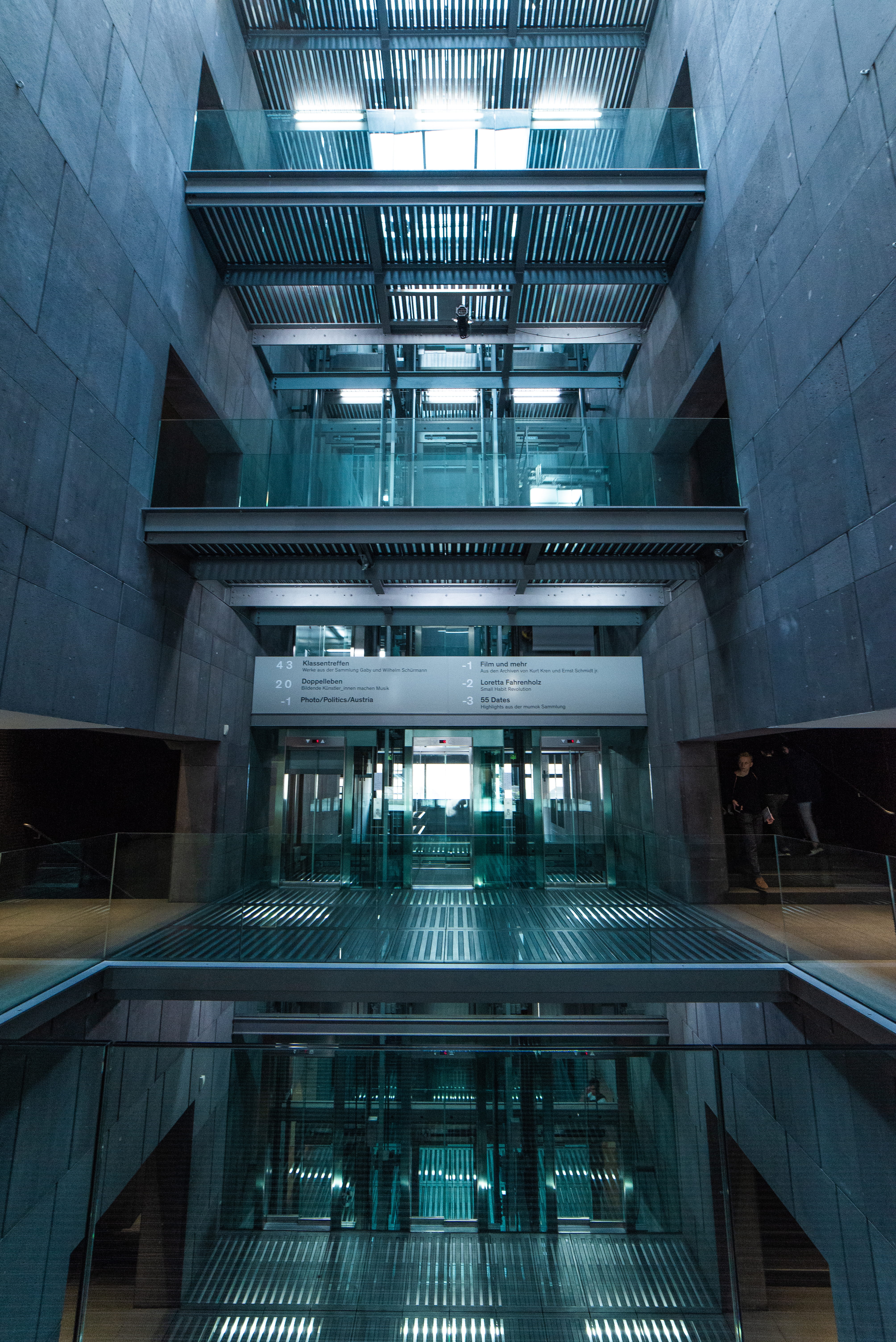 construction, floors, architecture, reflection, high angle view, lift, blue, illuminated, directly below, technology, no people, elevator, indoors, light, Phone HD Wallpaper