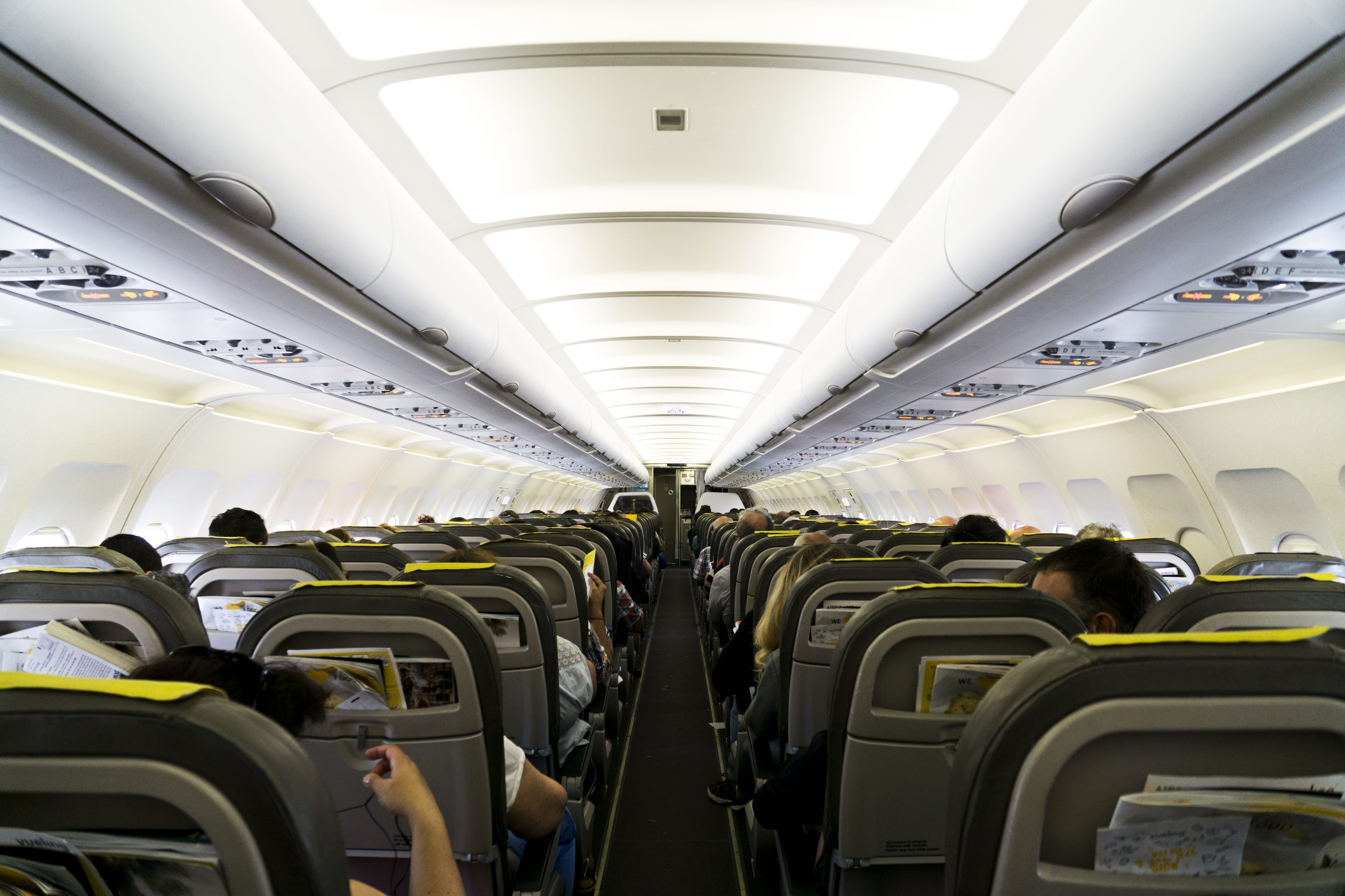 airplane seat, illuminated, lighting equipment, column, luxury, vehicle seat, row, in a row, diminishing perspective, light, 5K, public transportation, HD Wallpaper