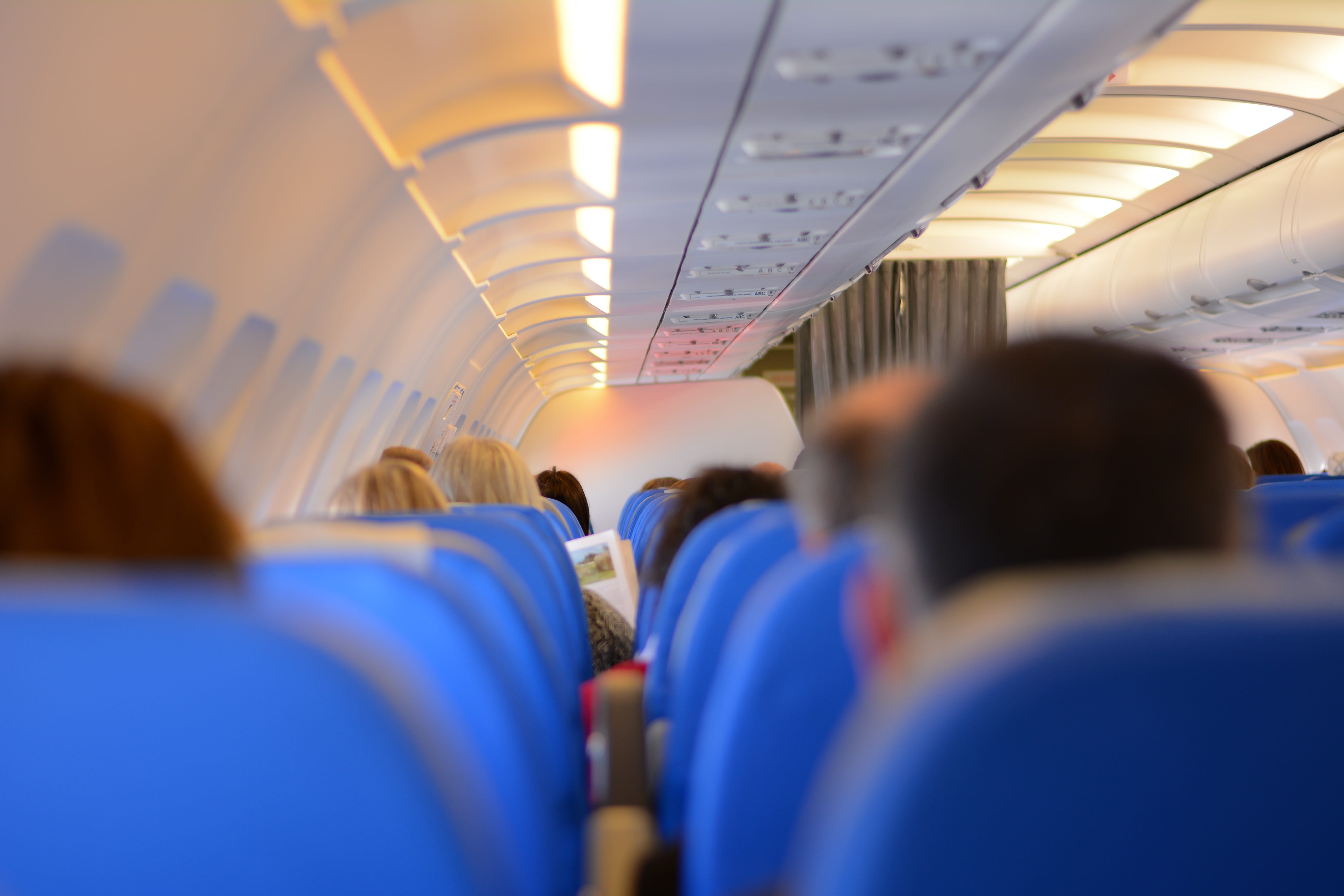 chairs, men, group of people, sitting, passenger cabin, people, airplane, economy, ceiling, passengers, air vehicle, travel, airliner, vehicle interior, HD Wallpaper