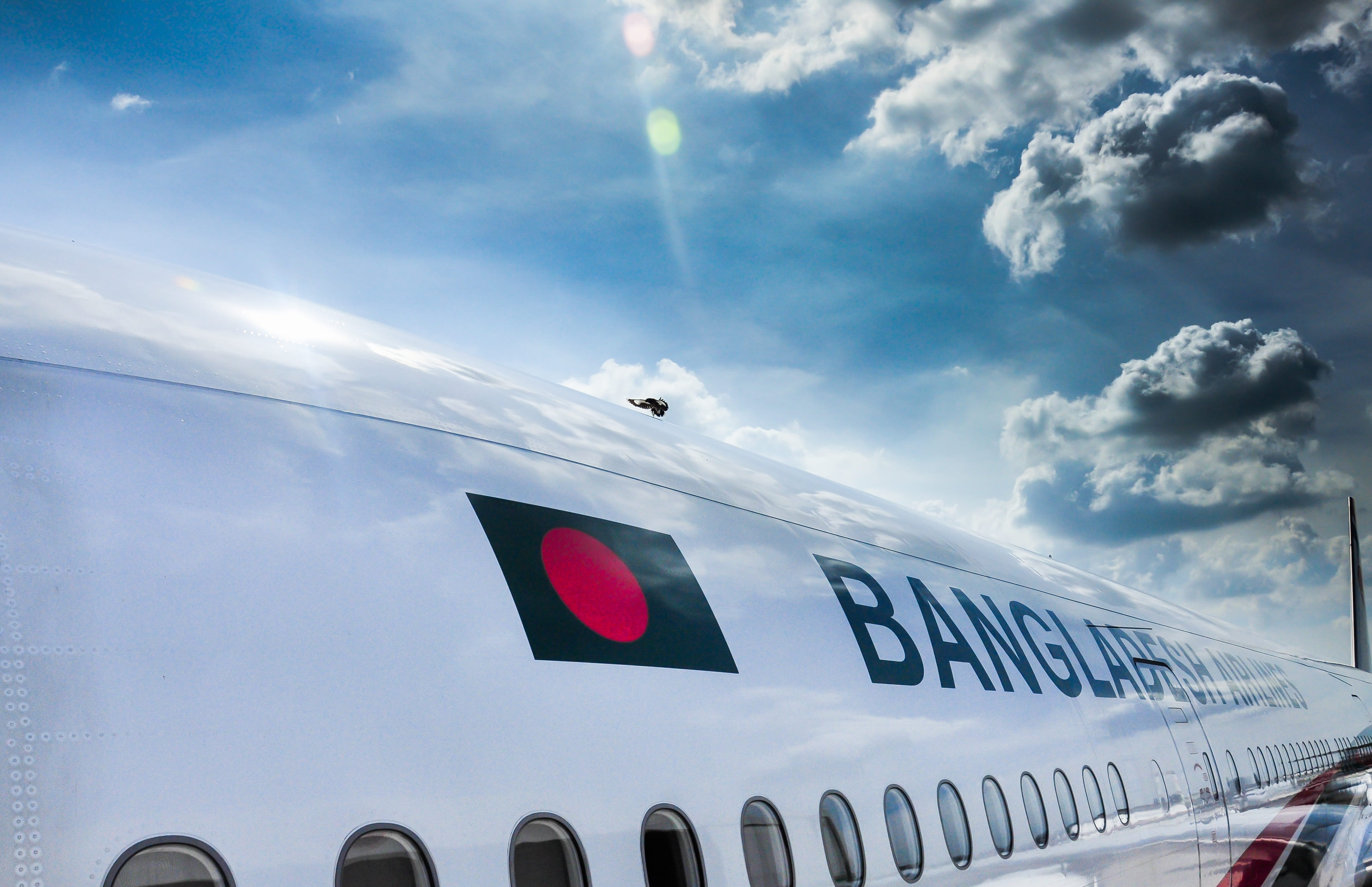 aerospace industry, commercial airplane, Bangladesh Biman, no people, sign, public transportation, day, outdoors, nature, guidance, land vehicle, sky, Plane, HD Wallpaper