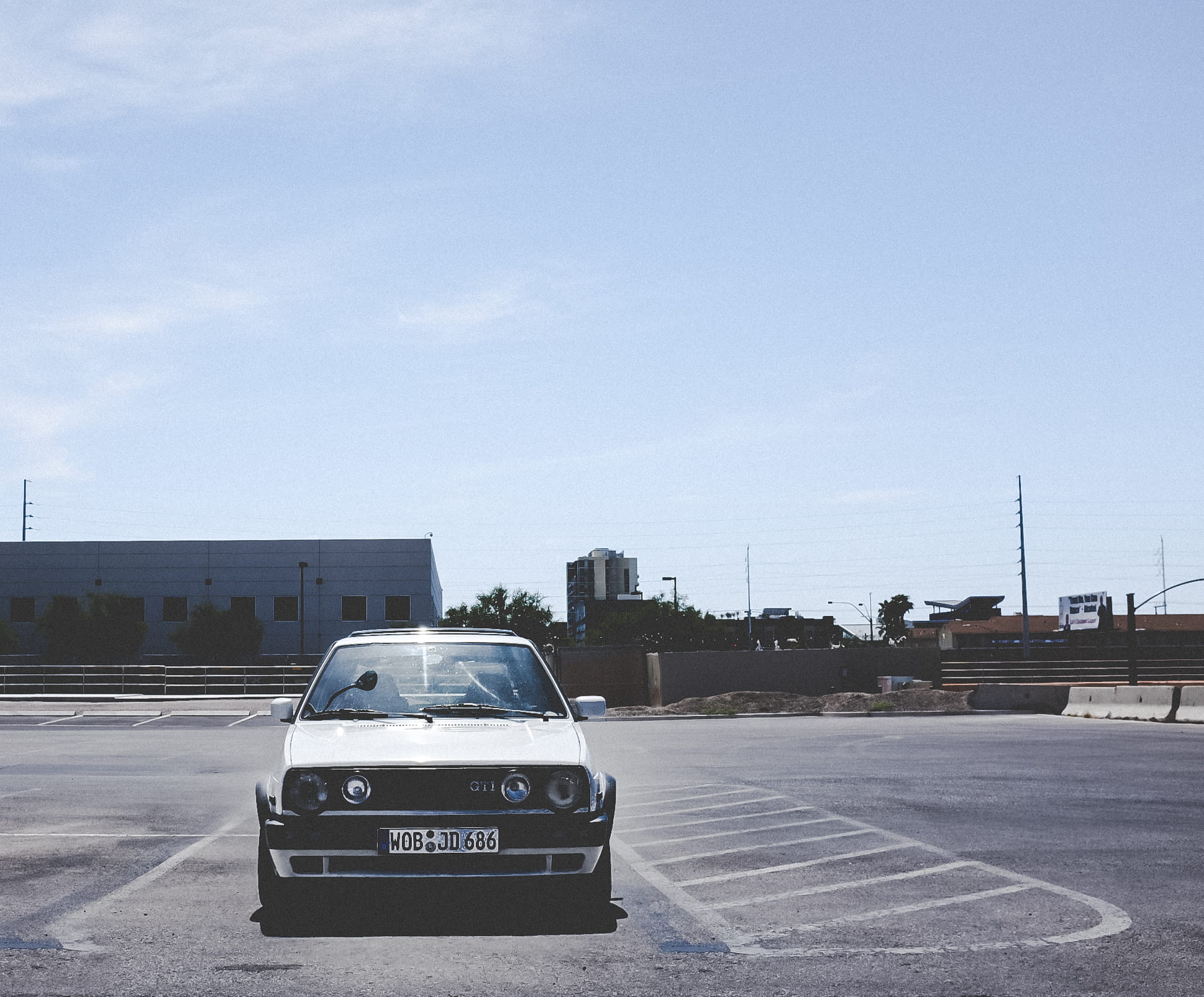 mode of transportation, alone, diesel, street, car, the smith center, text, parked car, volkswagon, empty, sunlight, land vehicle, vintage car, 1080P, HD Wallpaper