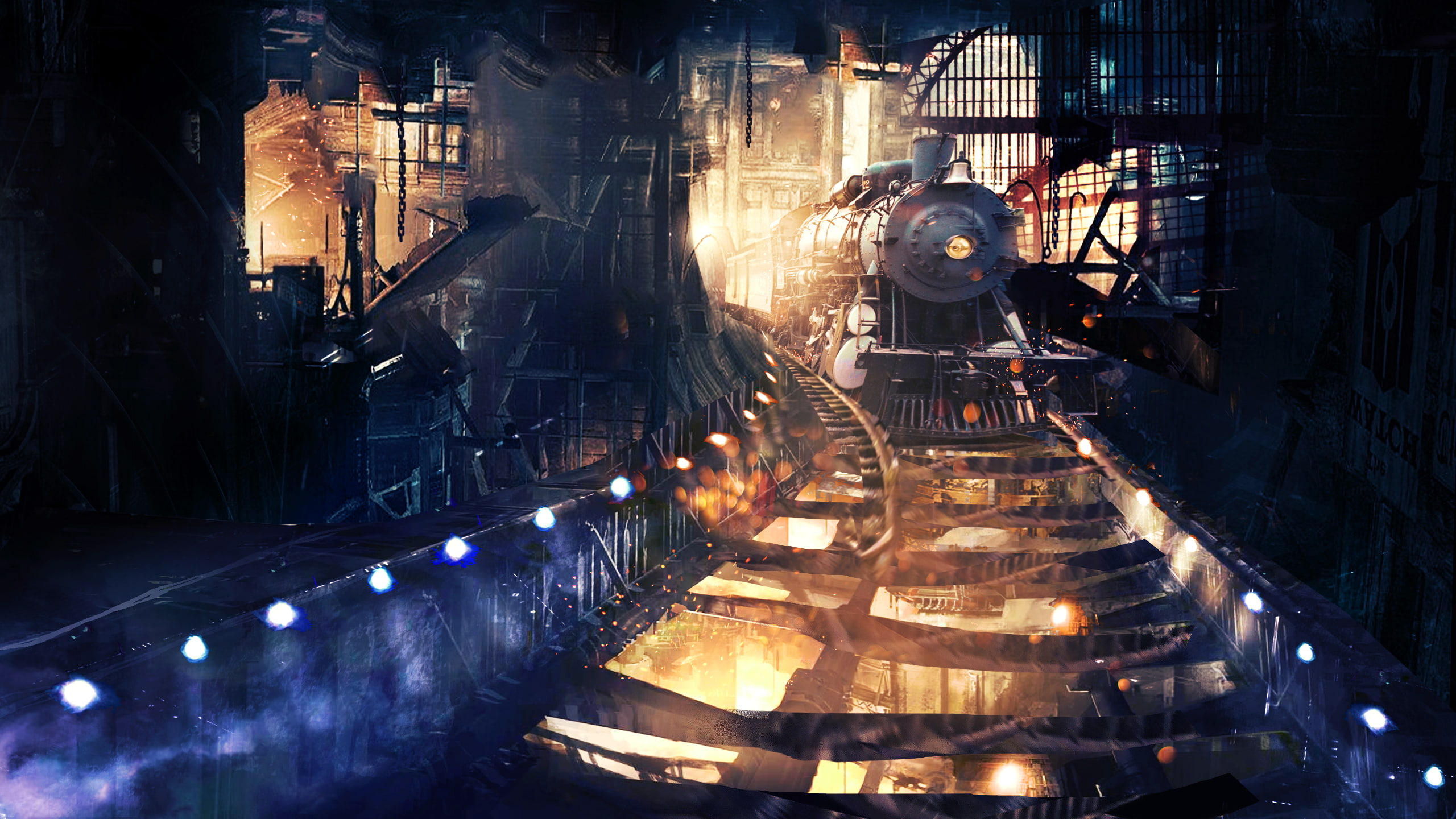 Underground, 2K, Railway track, Train, HD Wallpaper