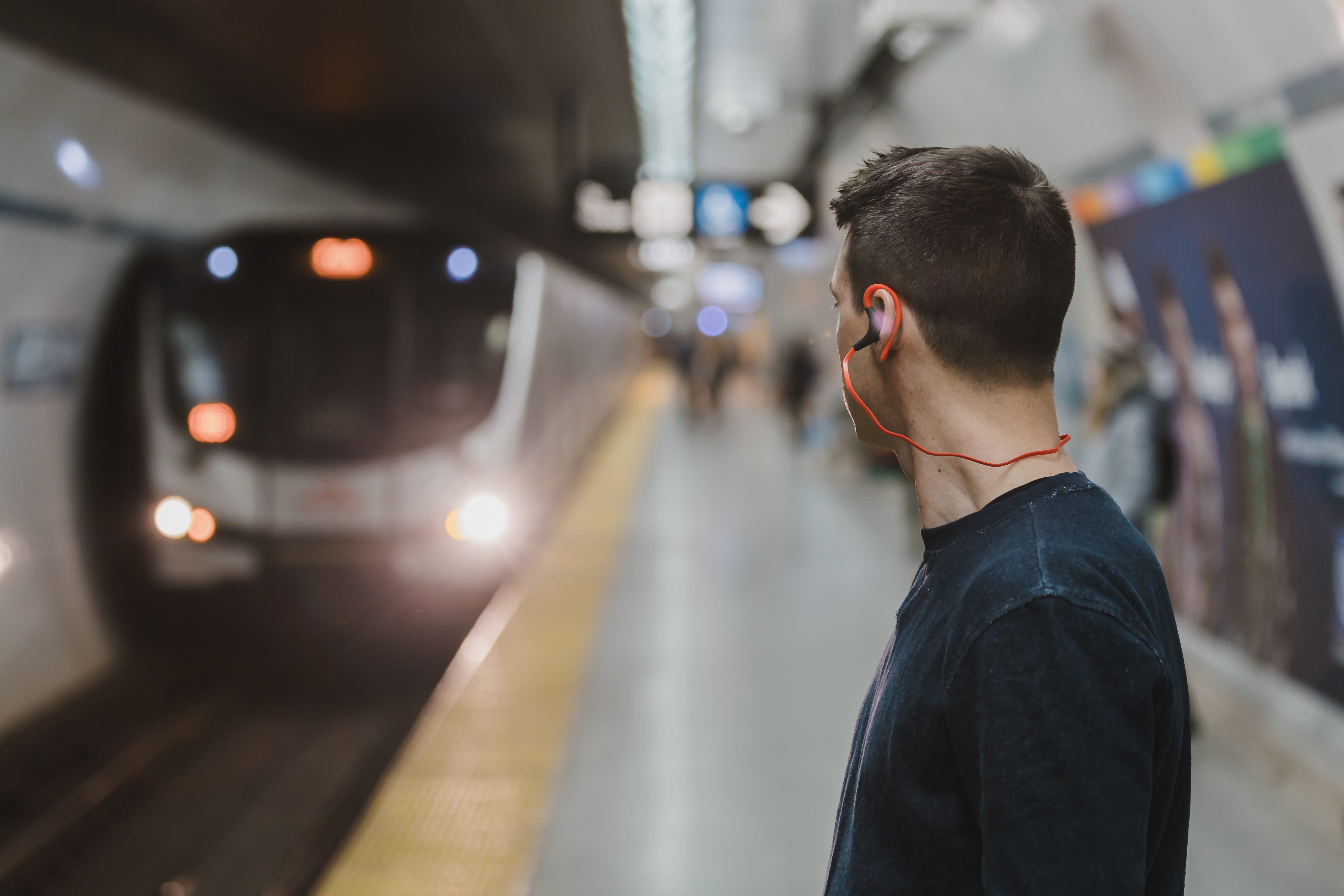 urban, station, blur, illuminated, transportation, young men, 4K, architecture, one person, young adult, motion, city, locomotive, outdoors, portrait, HD Wallpaper