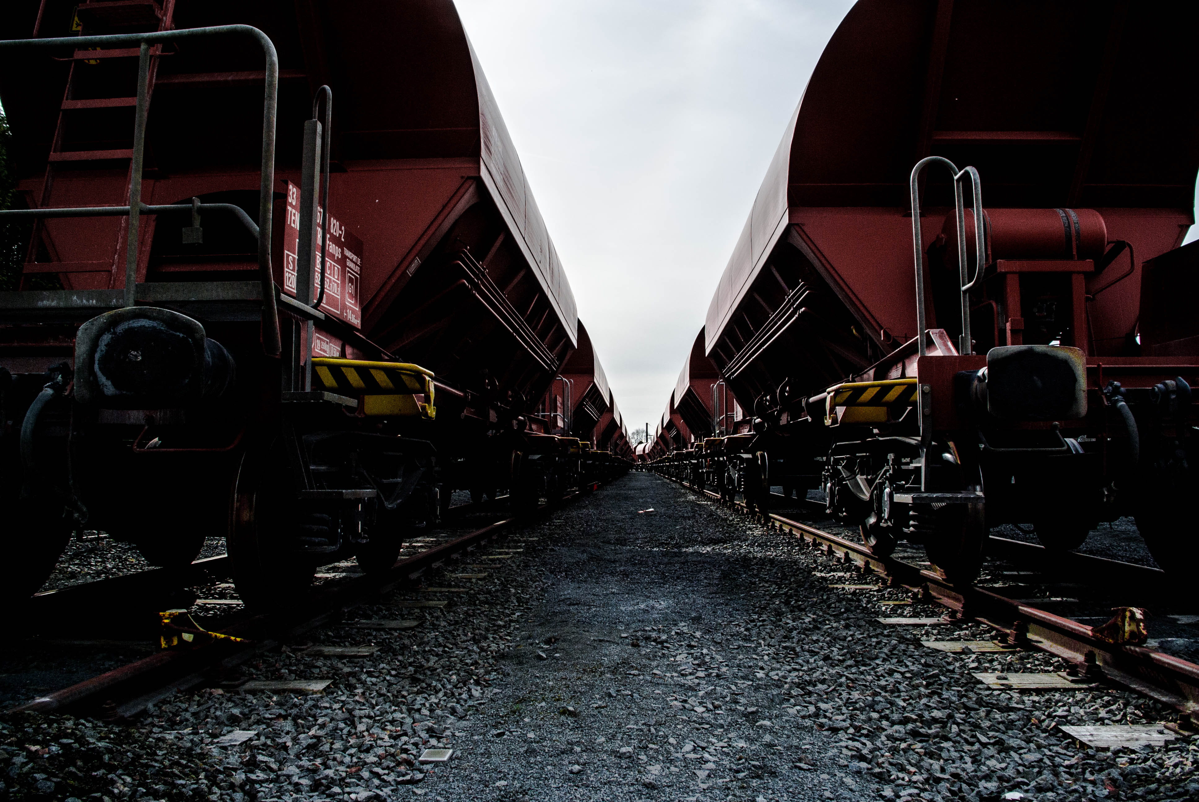 land vehicle, railroad track, nature, stationary, mode of transportation, deux-acren, train - vehicle, 4K, diminishing perspective, wallonie, the way forward, HD Wallpaper