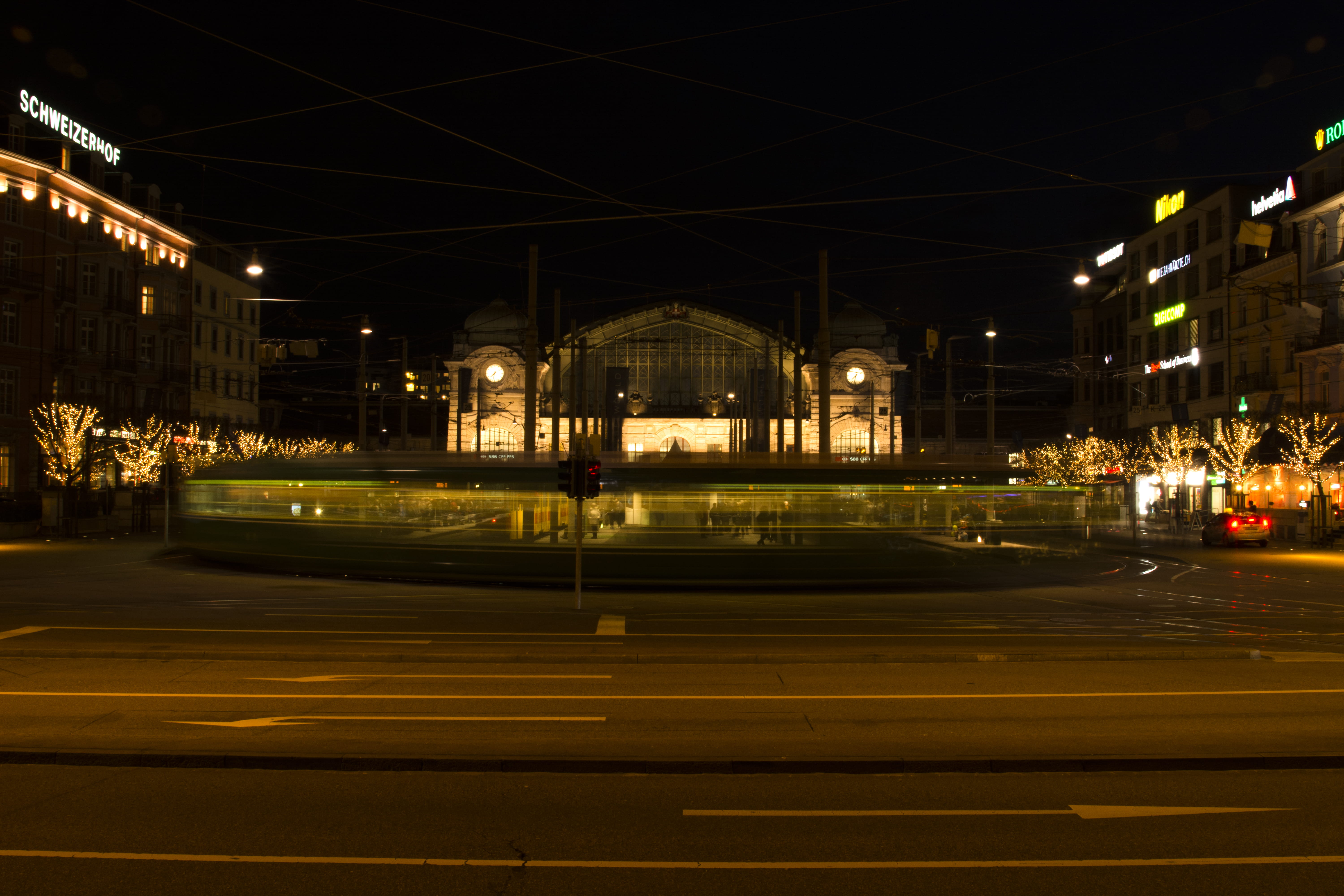 christmas, outdoors, train, transportation, mode of transportation, city life, city street, illuminated, on the move, motor vehicle, speed, traffic, street, HD Wallpaper