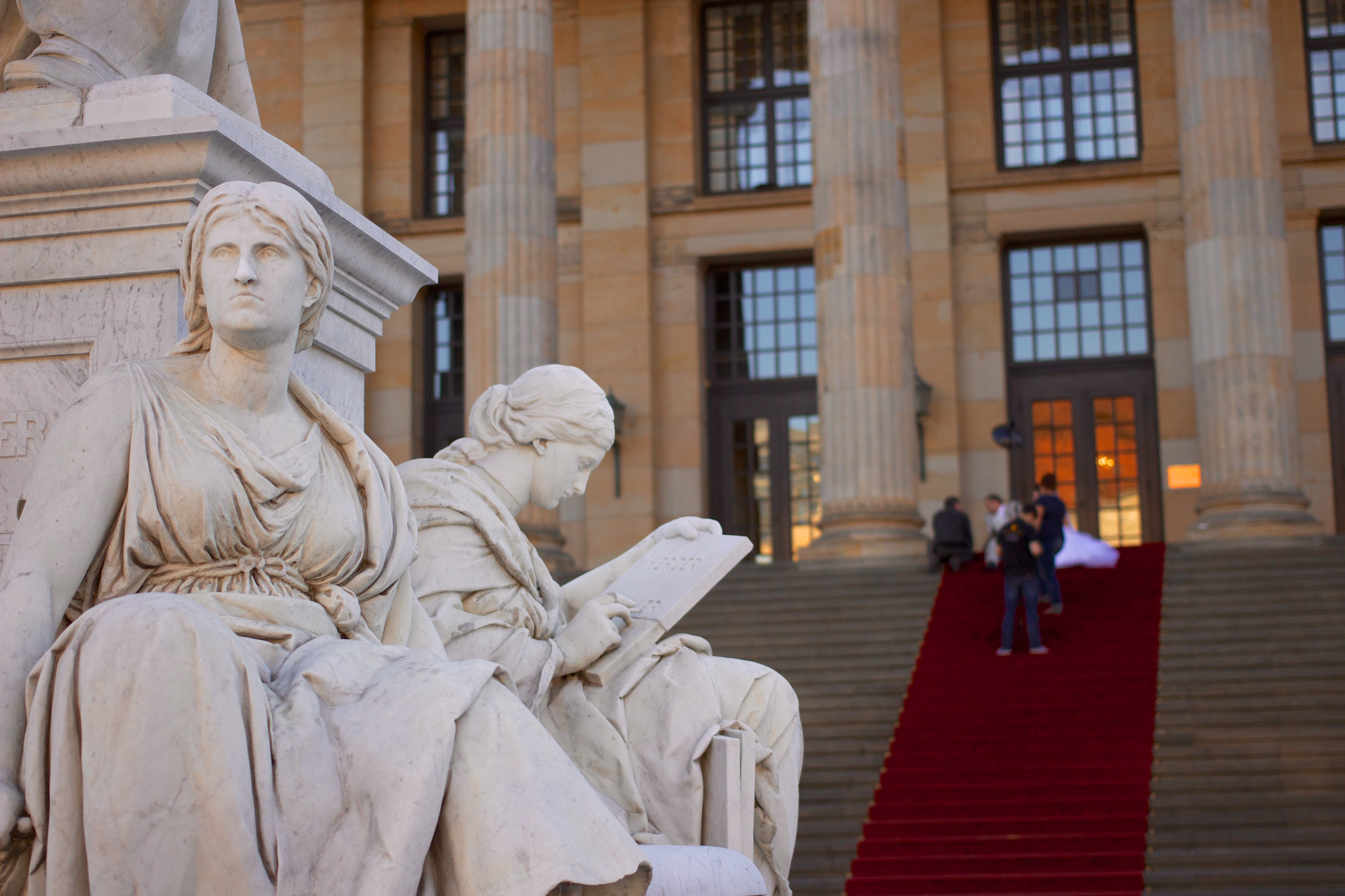 konzerthaus steps, built structure, building exterior, architecture, city, art and craft, schiller, focus on foreground, creativity, spirituality, monument, HD Wallpaper