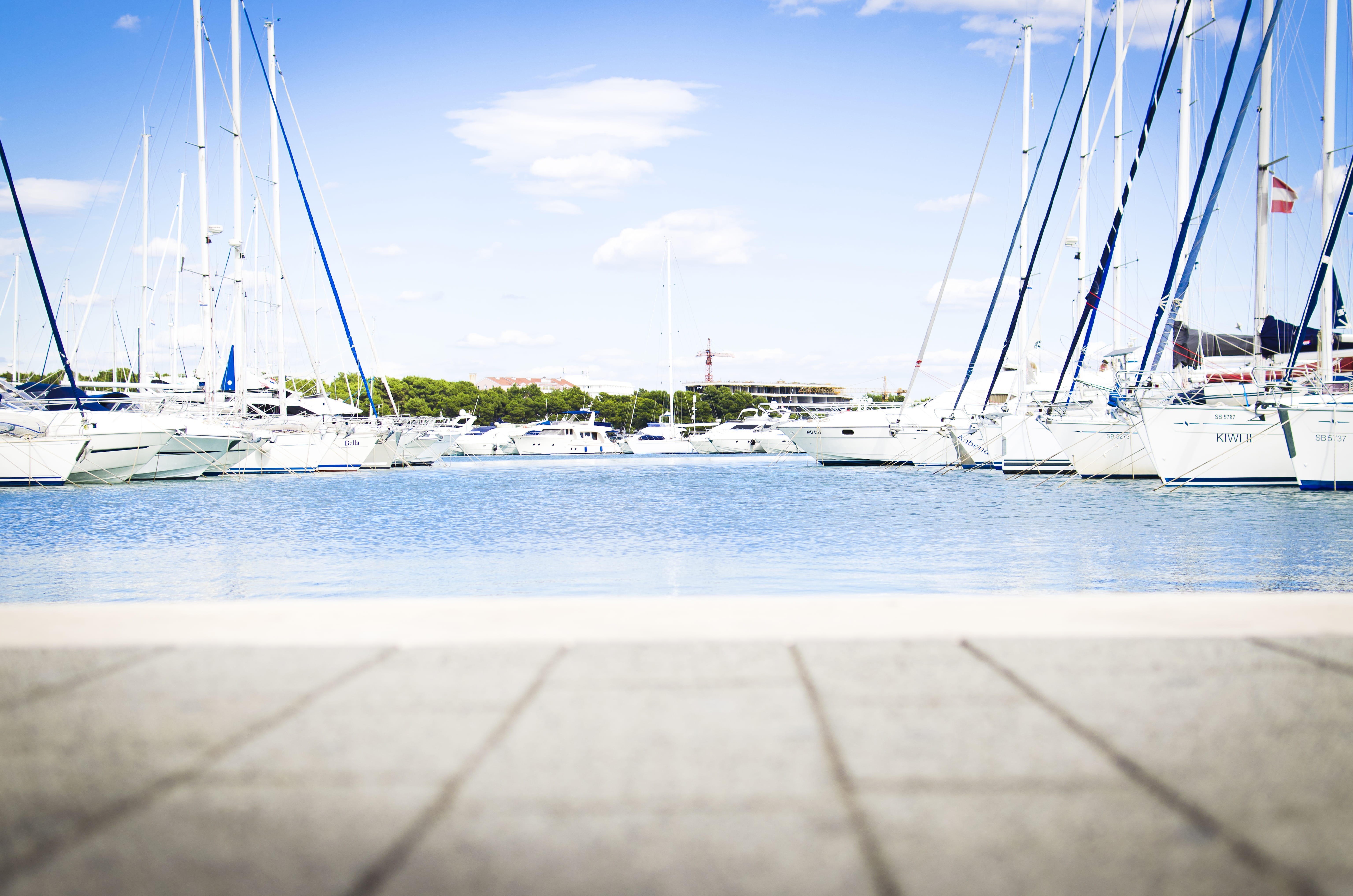 marina, sail, industry, seashore, ship, watercraft, yachts, maritime, port, yachting, cargo, summer, city, pier, industrial, sea, recreation, lot, harbour, HD Wallpaper