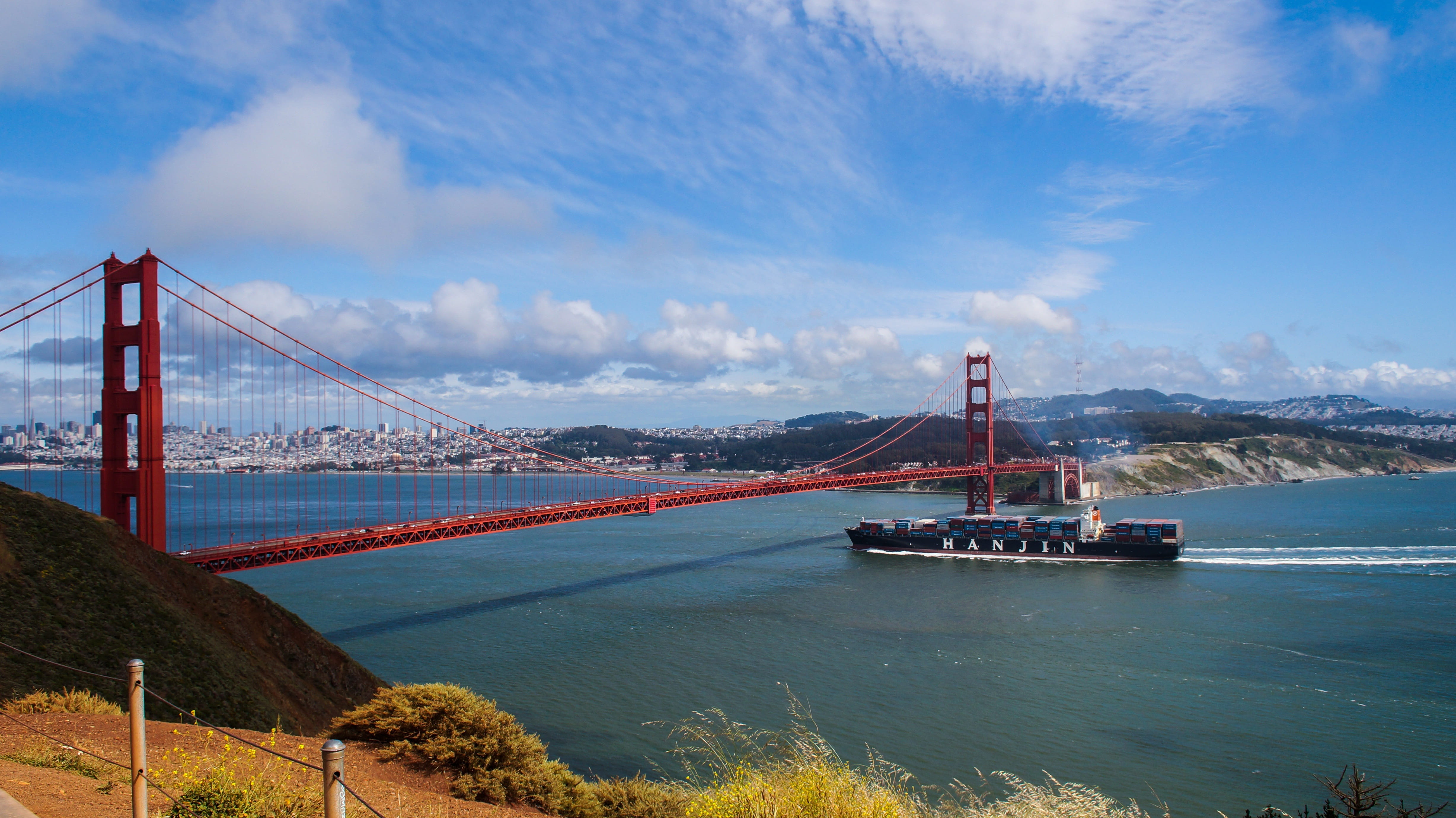 structure, San Francisco, no people, attraction, famous, usa, architecture, bridge, bridge - man made structure, tourist, suspension, ocean, landmark, san francisco, HD Wallpaper