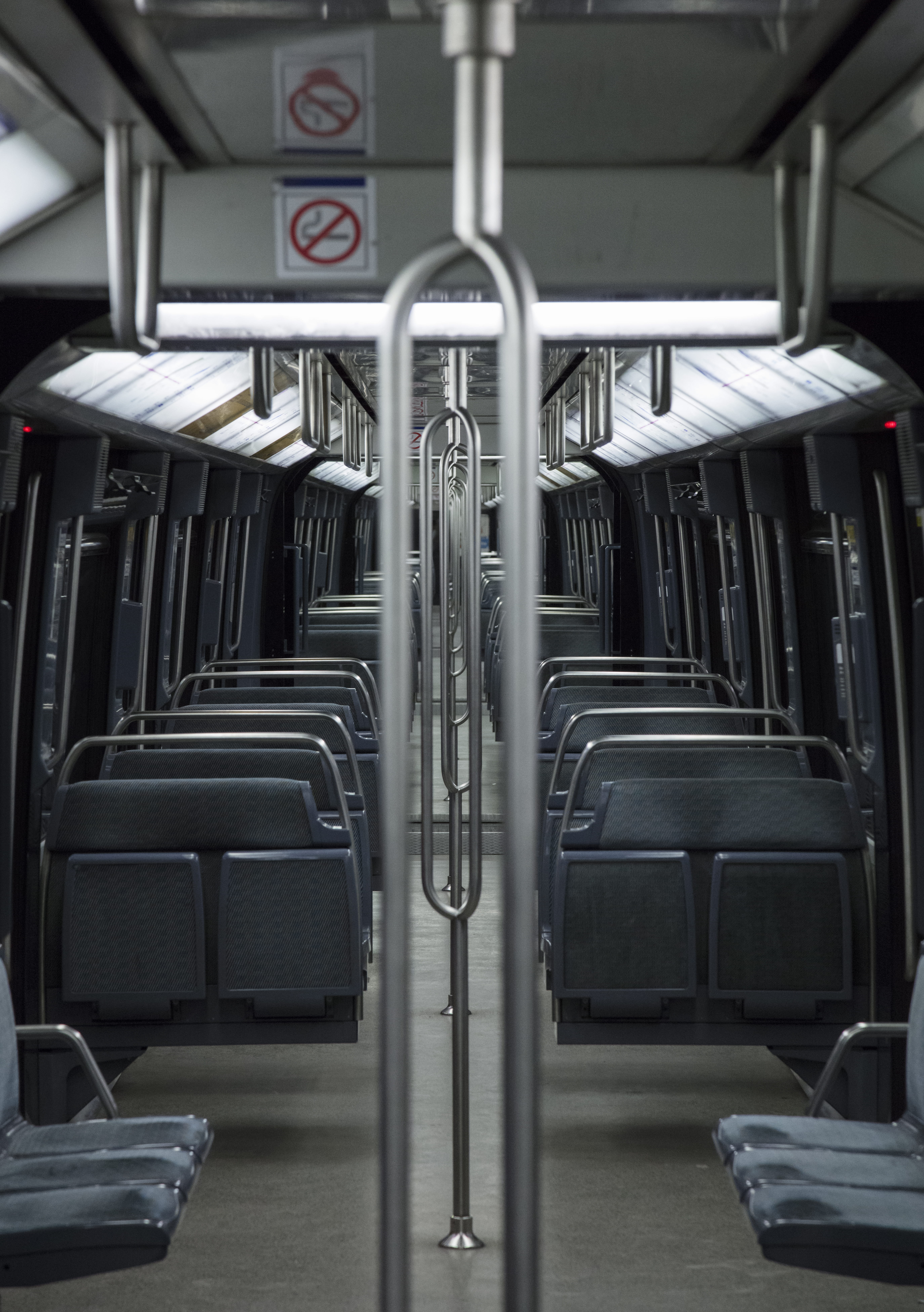 view, mode of transportation, land vehicle, black, subway train, transportation, train interior, interior, seat, travel, tube, rail transportation, in a row, Phone HD Wallpaper