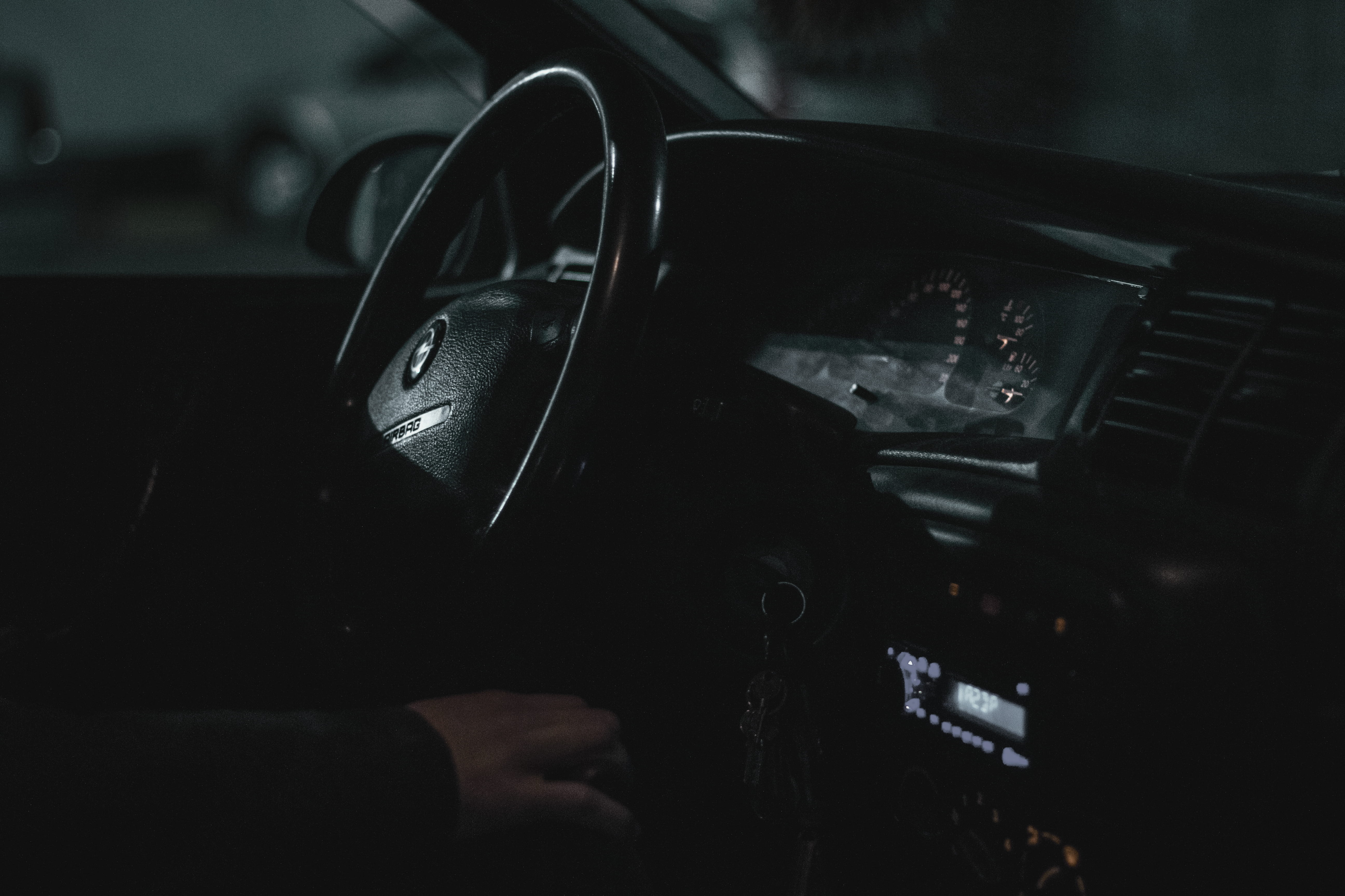 indoors, control, close-up, blue, 5K, cushion, communication, dashboard, vehicle interior, radio, holding hands, driving, steering wheel, glass - material, HD Wallpaper