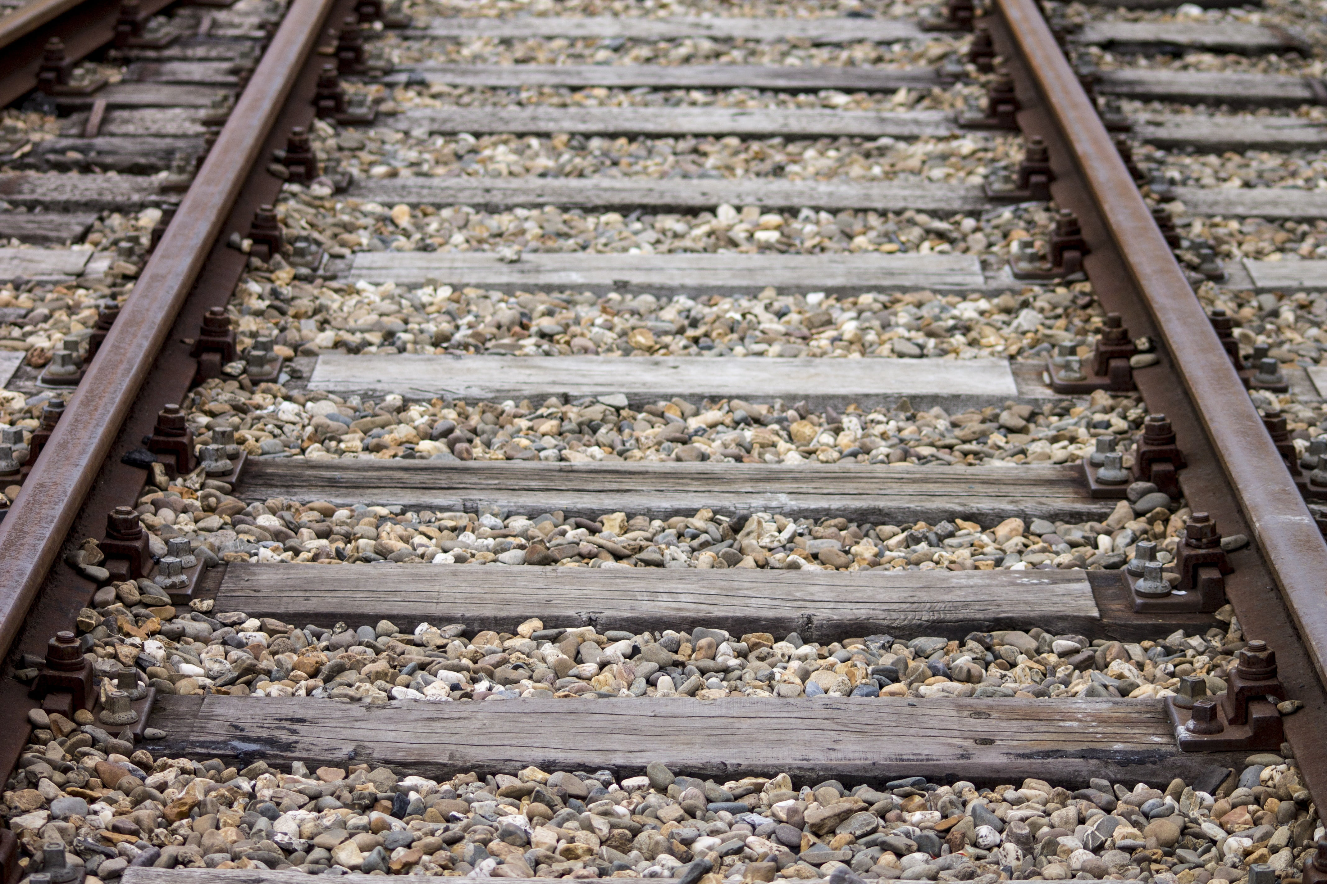stone - object, bills of exchange, railway, direction, rails, architecture, gravel, public transportation, trains, the way forward, rail transportation, HD Wallpaper
