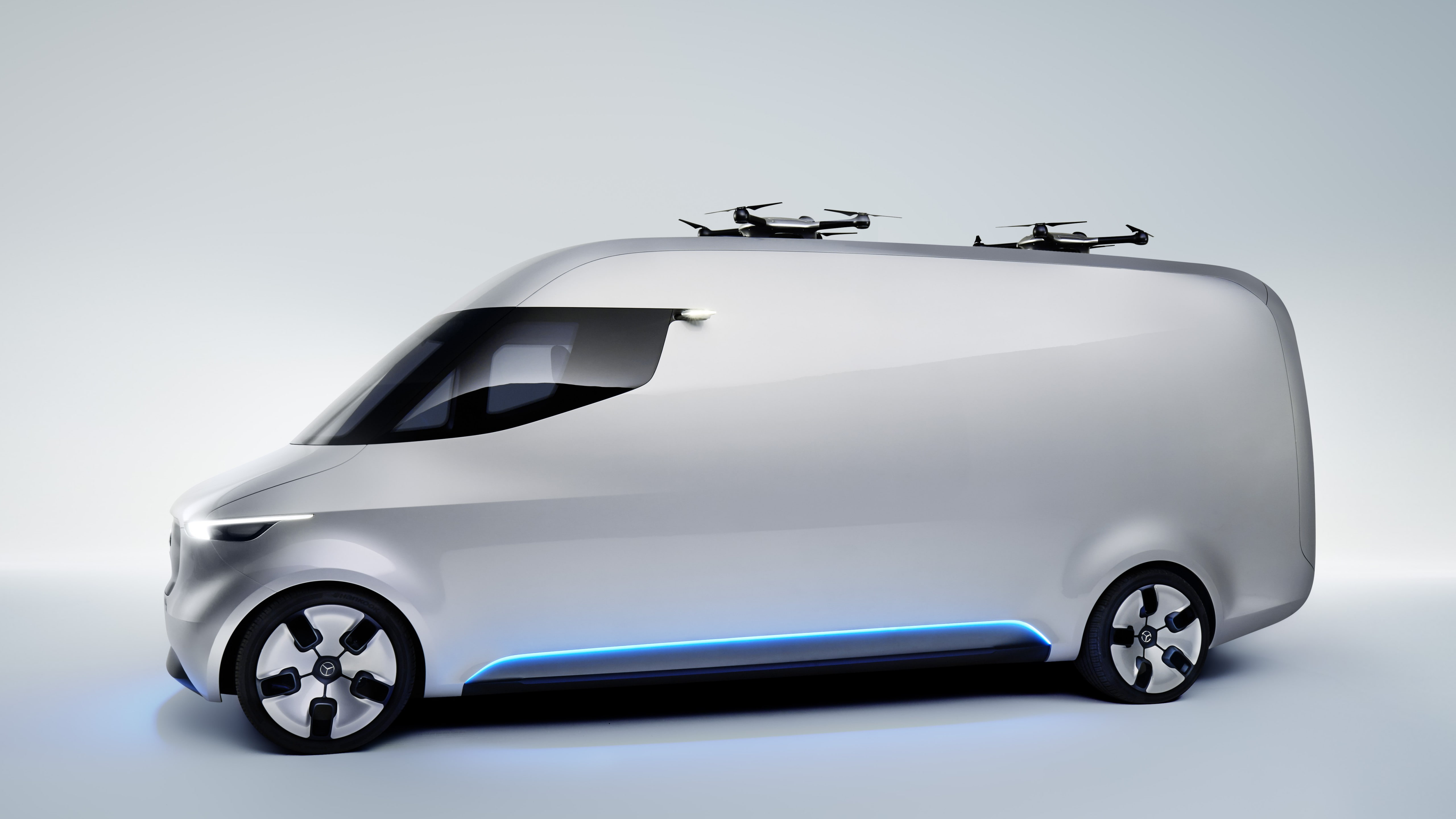 future, 5K, van, silver, electric car, concept, 5k, Mercedes-Benz Sprinter Vision Van, HD Wallpaper