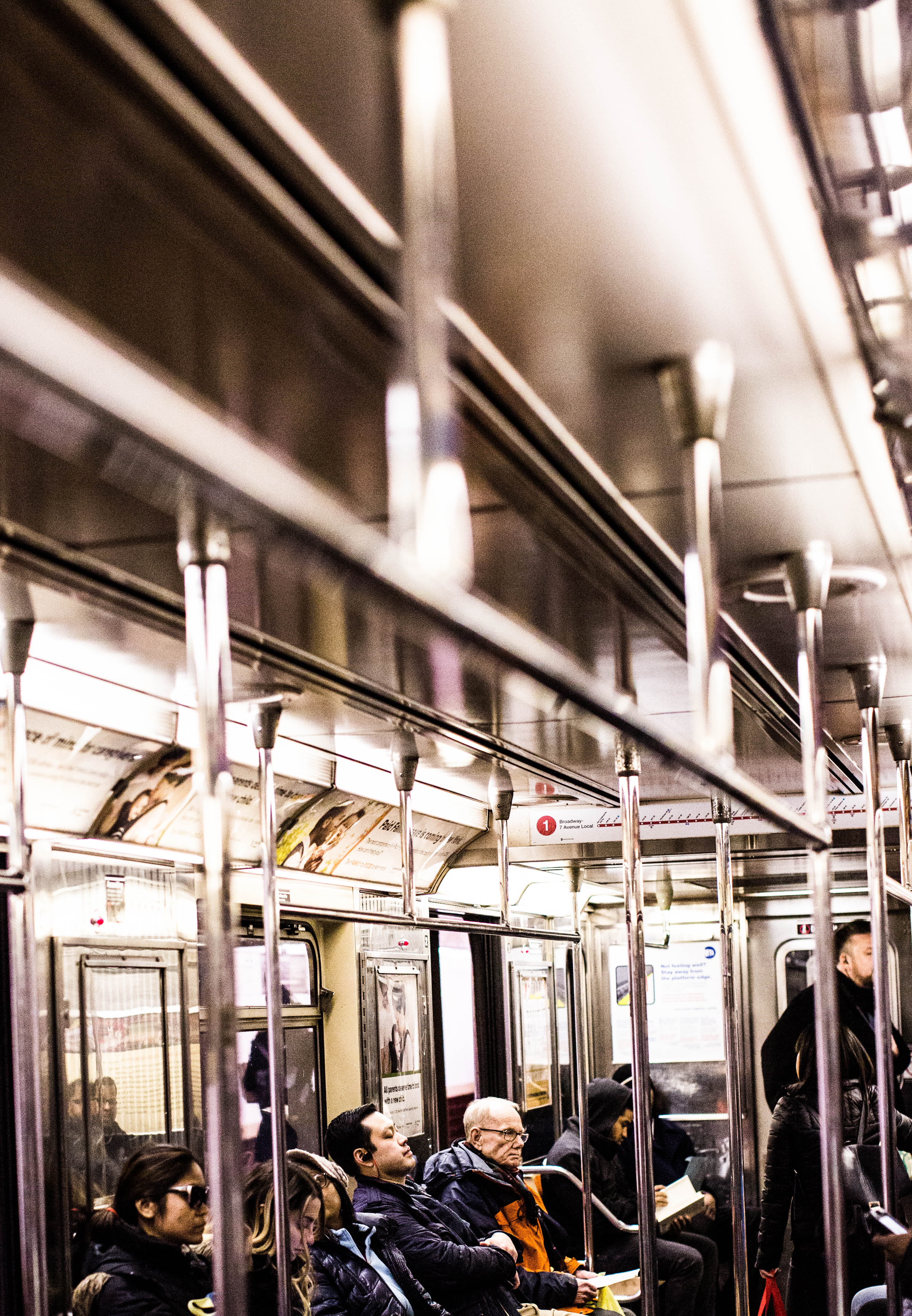 vehicle interior, rail transportation, transportation, illuminated, train interior, train - vehicle, subway, journey, tram, group of people, commuter, bus, Phone HD Wallpaper