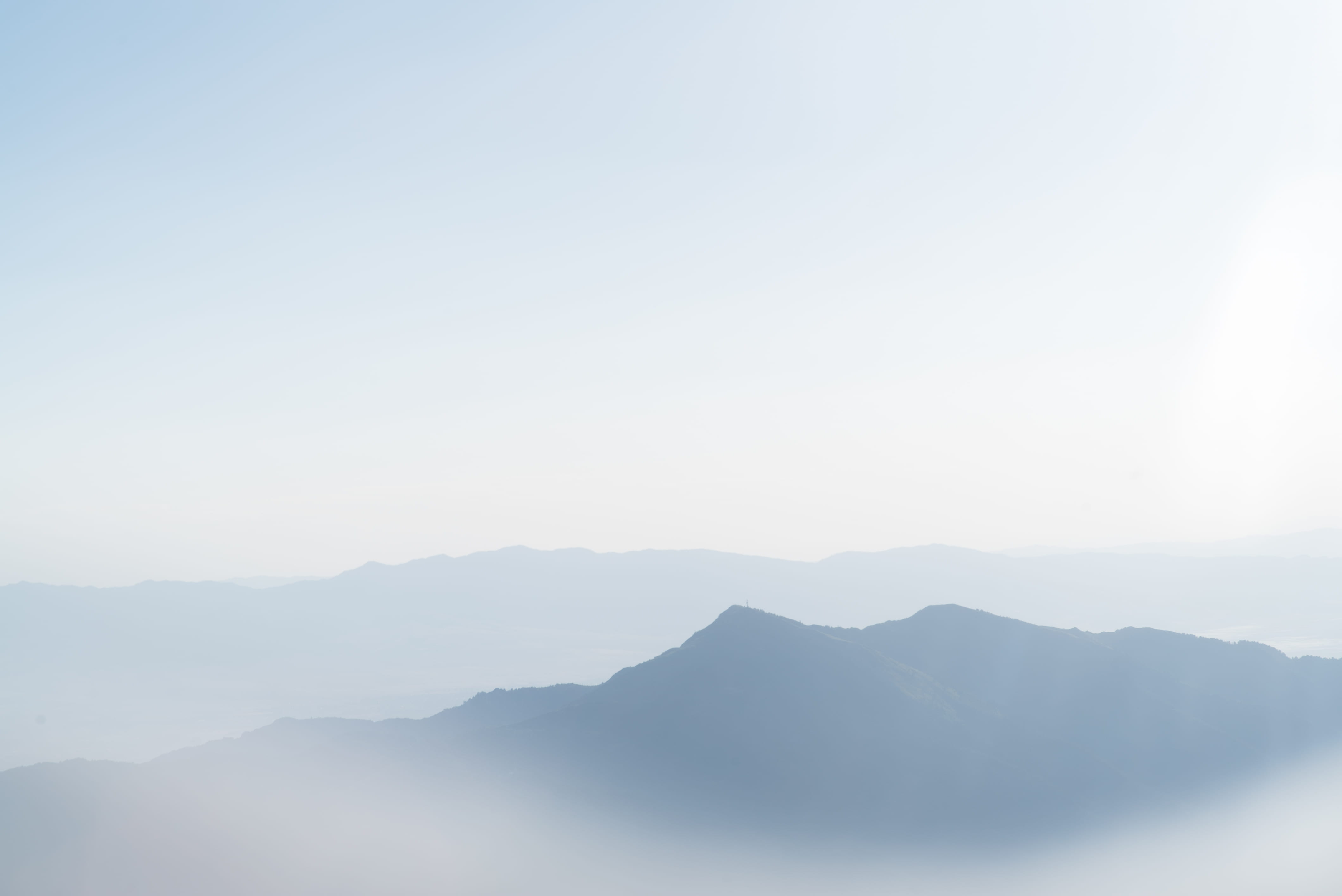 mountain peak, environment, no people, day, mountain range, copy space, scenics - nature, landscape, tranquil scene, mountains, non-urban scene, sun, majestic, HD Wallpaper