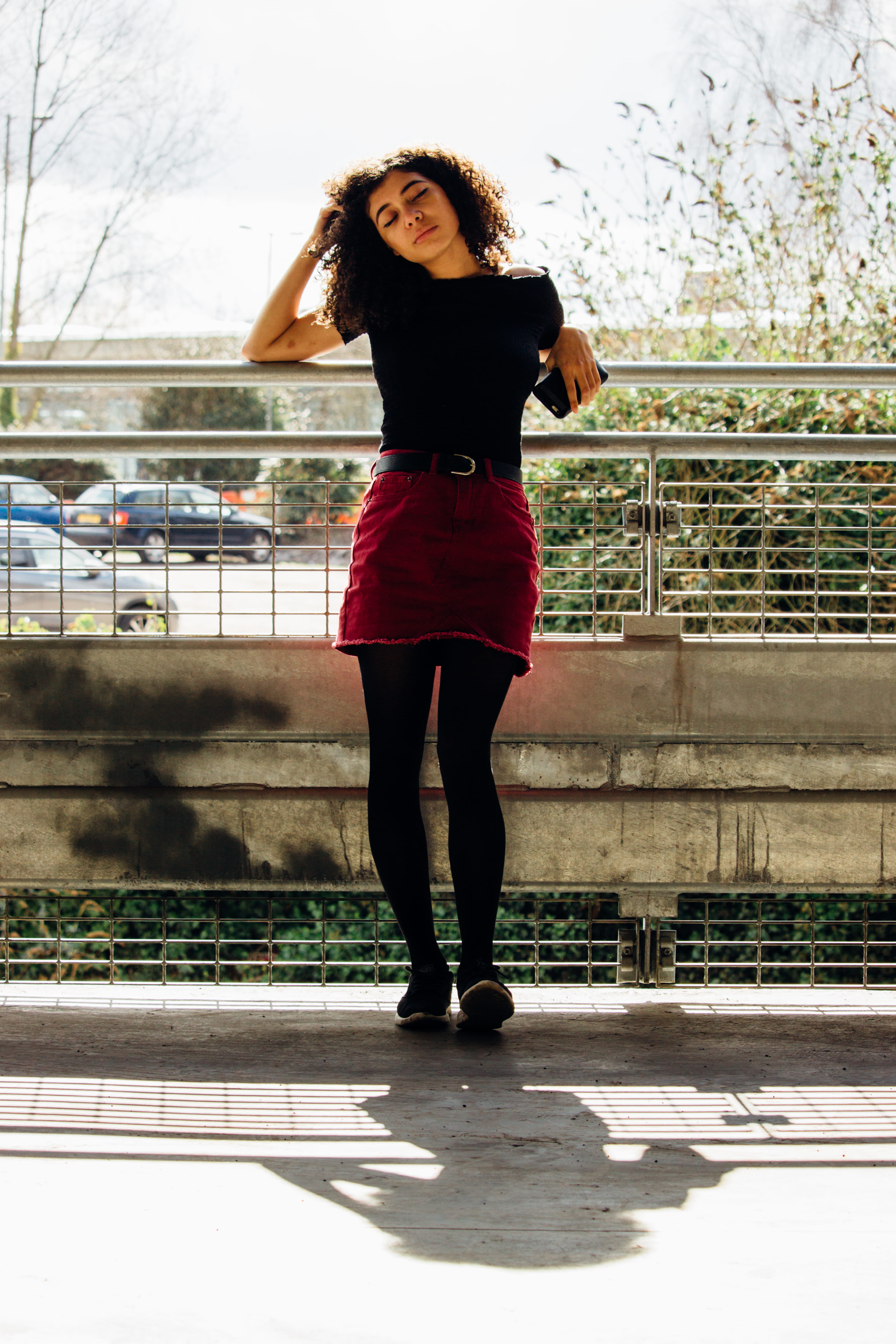 front view, leisure activity, one person, skirt, city, real people, standing, casual clothing, beauty, urban, young women, lifestyles, women, mood, person, Phone HD Wallpaper