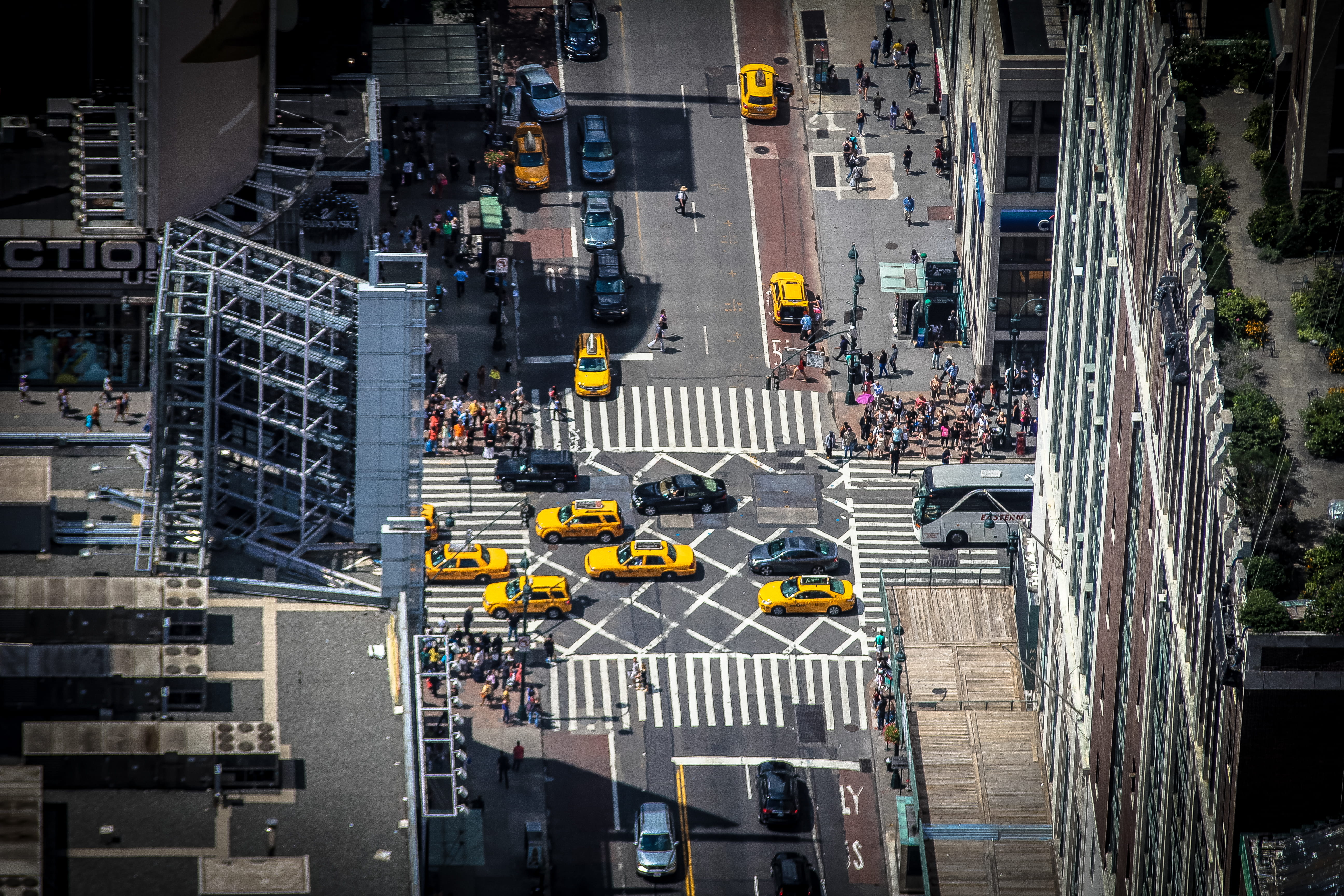 travel, no people, outdoors, communication, high angle shot, taxis, automobile, city, high angle view, pedestrian crossing, crossing, built structure, vehicles, HD Wallpaper
