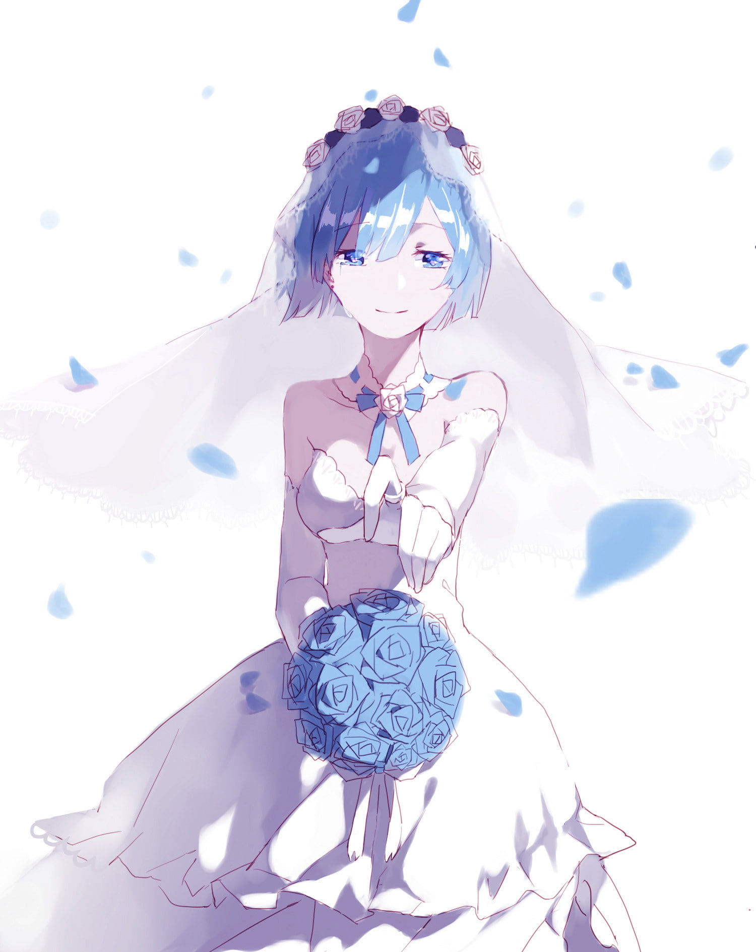 looking at camera, women, real people, fashion, adult, Re:Zero Kara Hajimeru Isekai Seikatsu, snow, white background, clothing, 720P, hair, front view, Phone HD Wallpaper