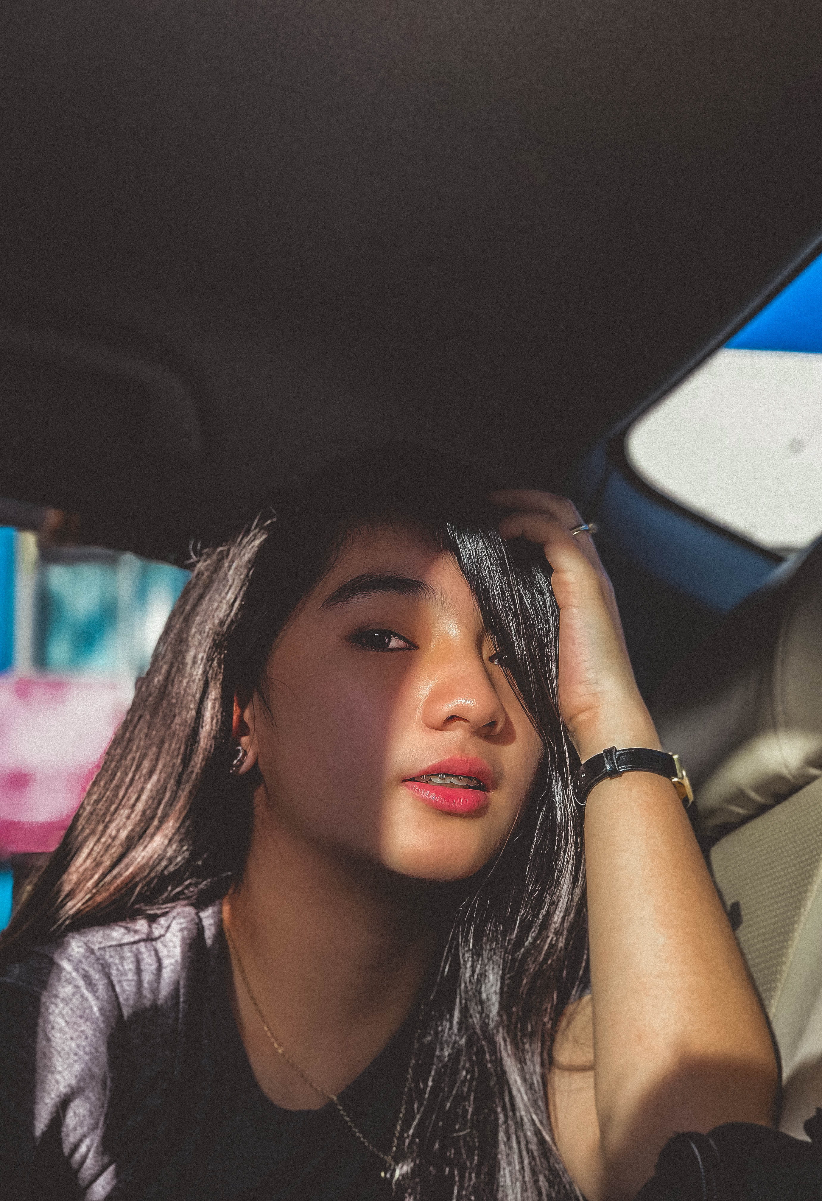 young women, hairstyle, #moodyart #urbanphotography #goldenhourphotography #portraitclassics #, vehicle interior, real people, davao city, casual clothing, Phone HD Wallpaper