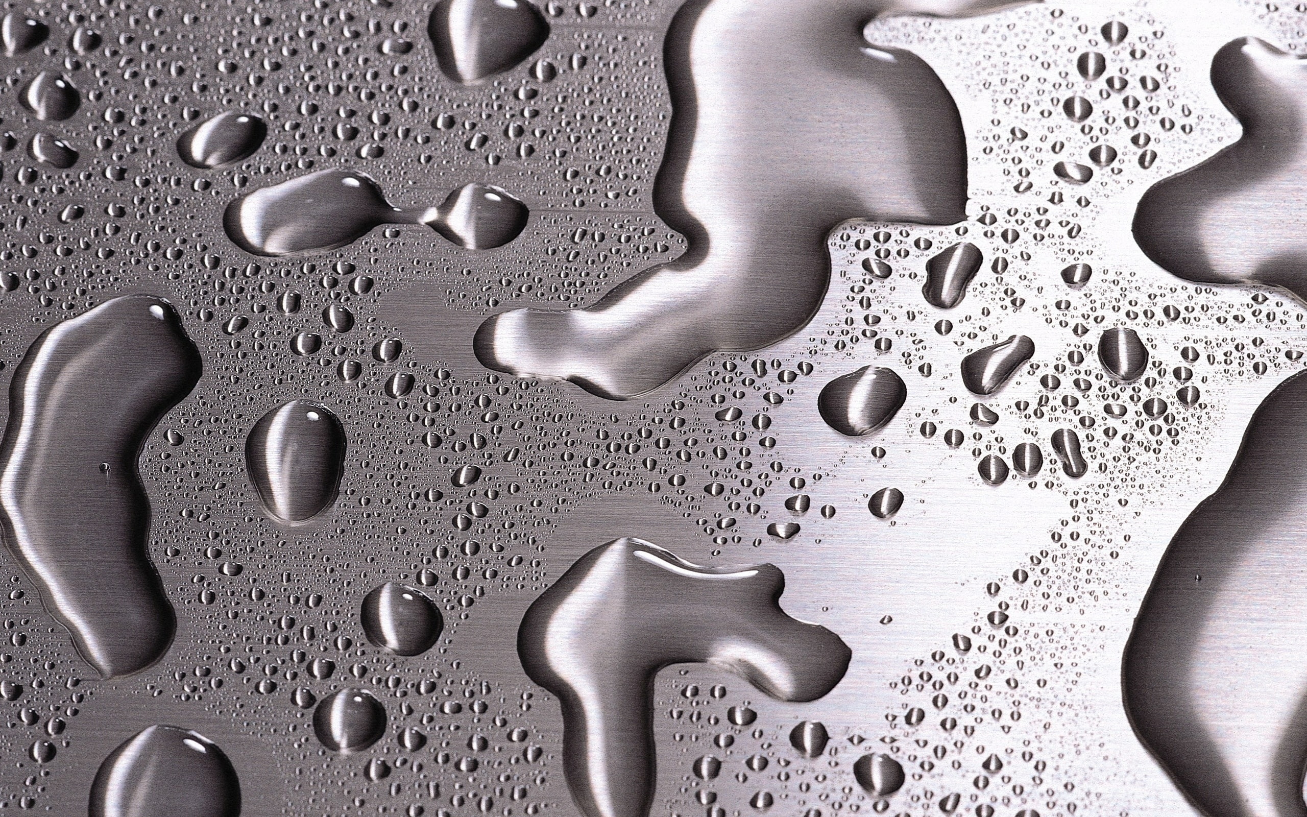 drops, gray, surface, moisture, 2K, damp, HD Wallpaper