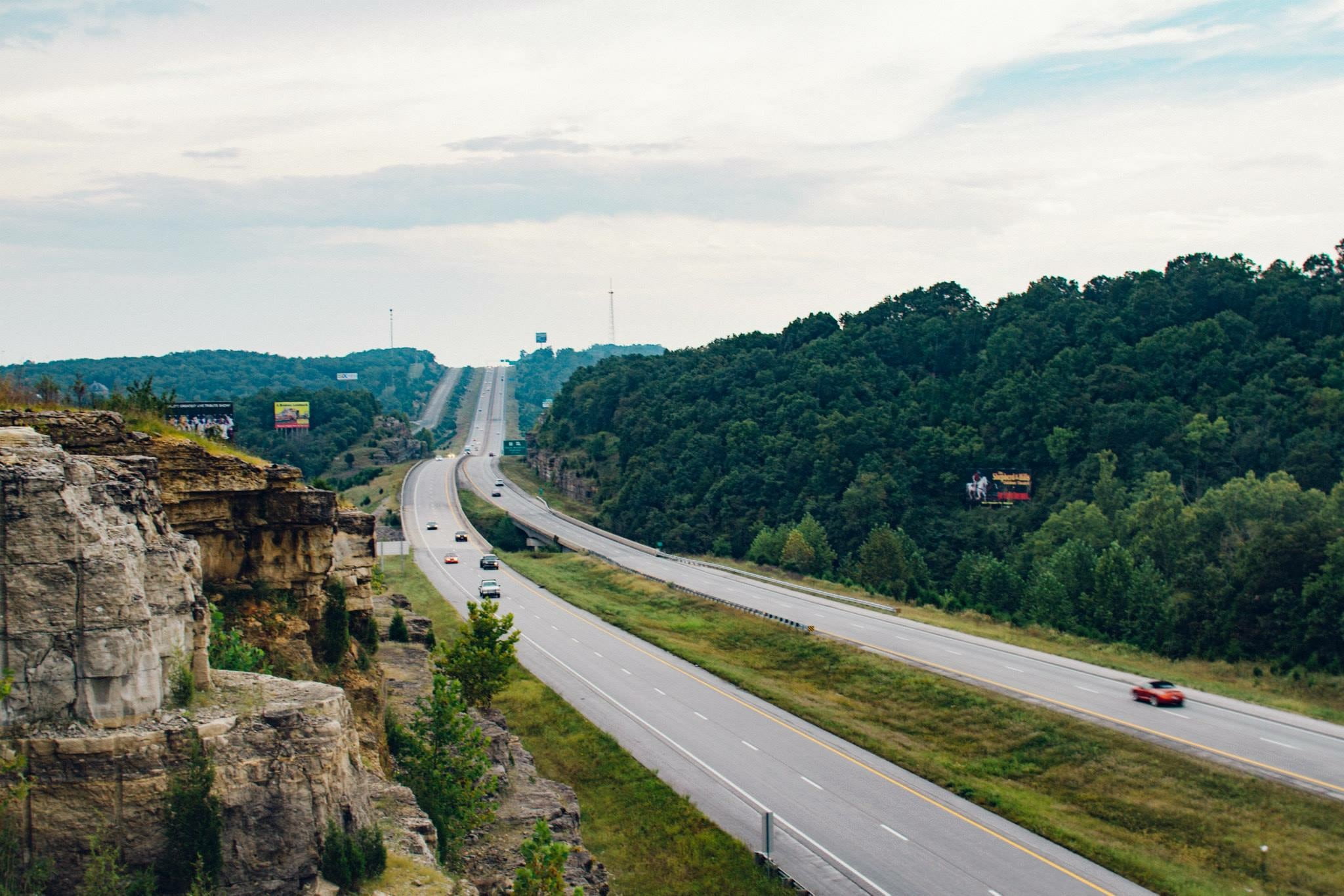 mountain, car, no people, nature, vehicle, trees, built structure, highway, cliff, near, transportation, trip, city, cloud - sky, sky, range, grass, cloud, HD Wallpaper