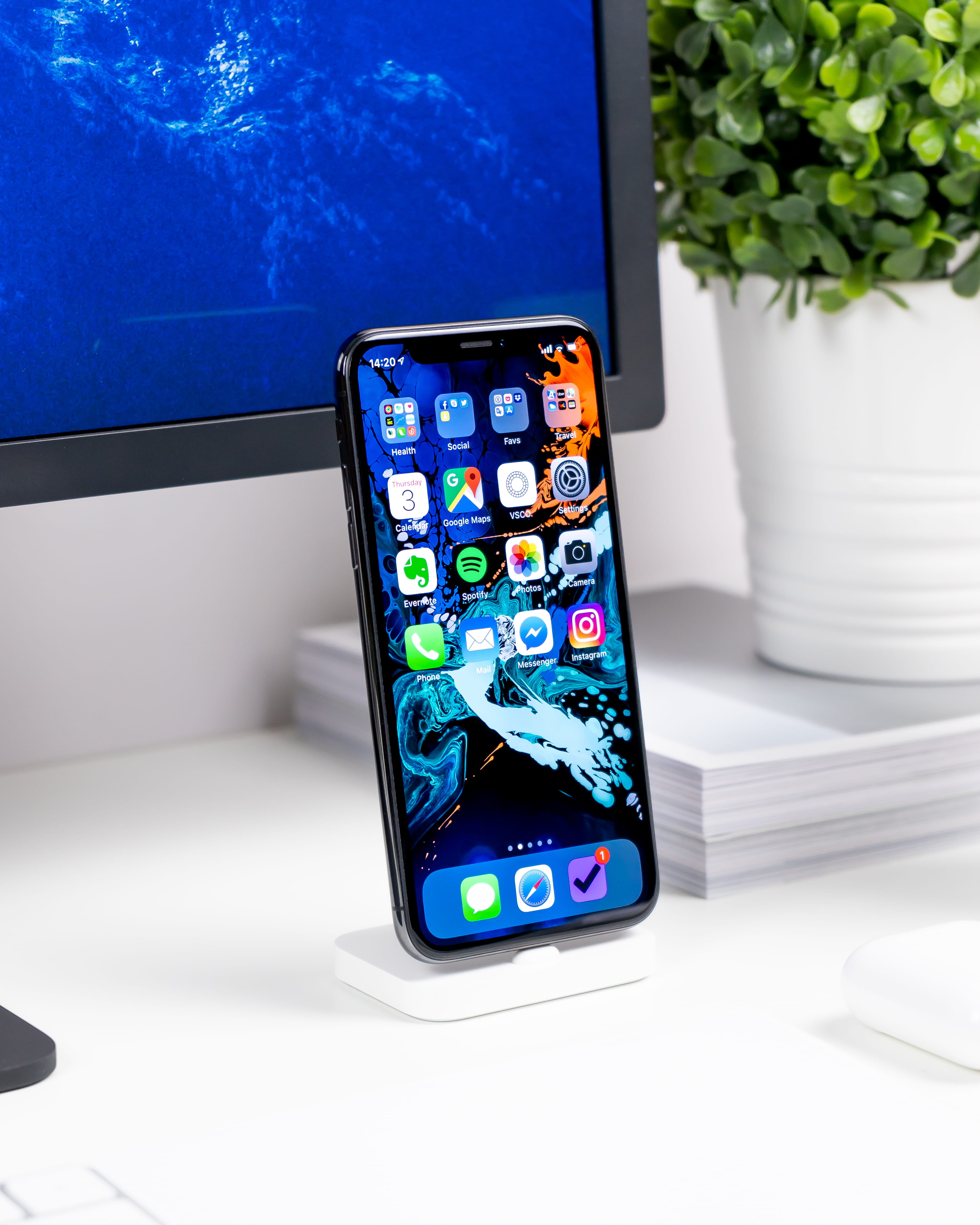 television set, nature, multi colored, vase, technology, portable information device, communication, screen, flowering plant, smartphone, device screen, Phone HD Wallpaper