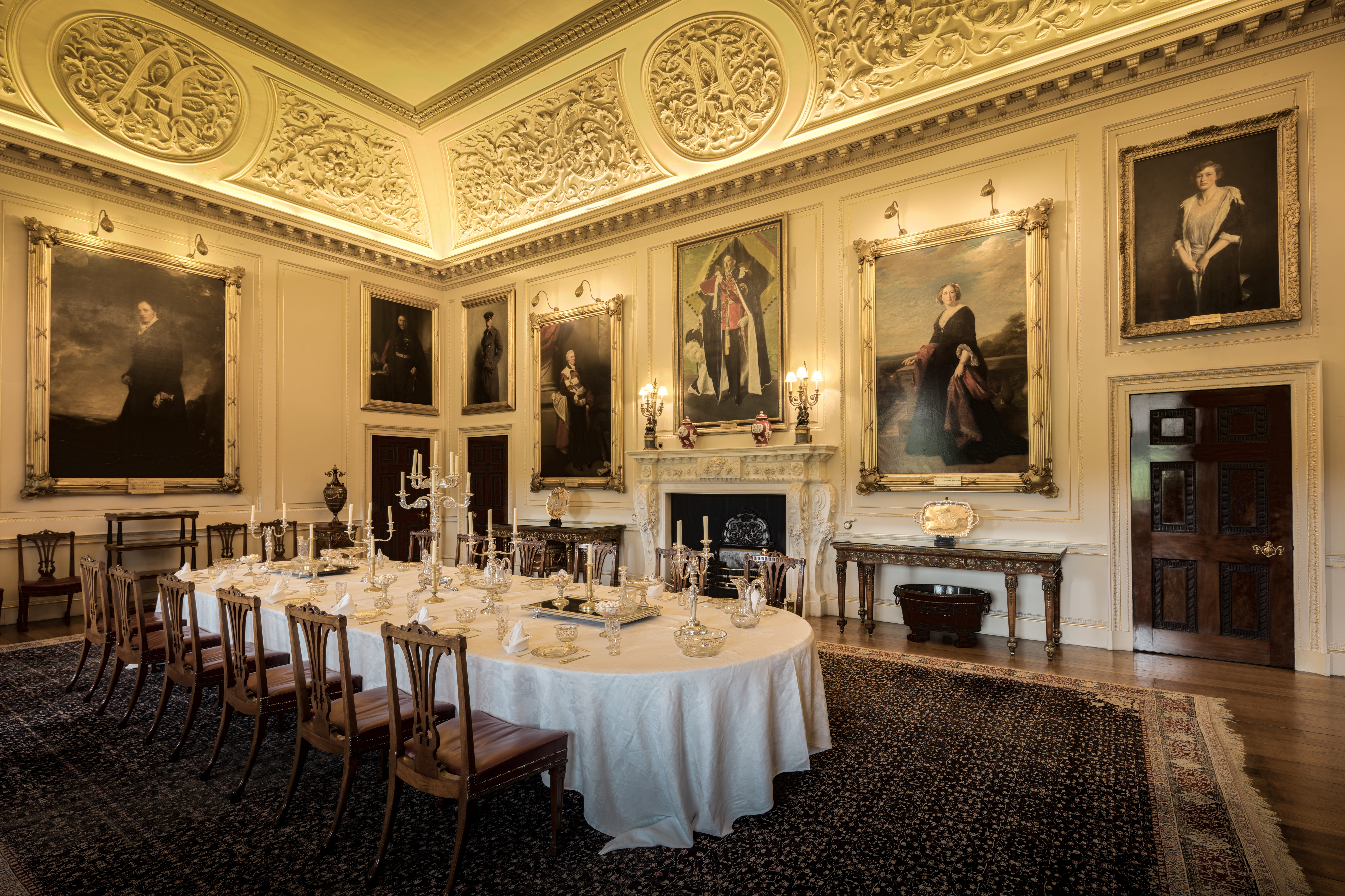 dining room, carpet - decor, human representation, window, indoors, inside, no people, elegance, seat, glass, dining, illuminated, hearth, harewood, room, HD Wallpaper