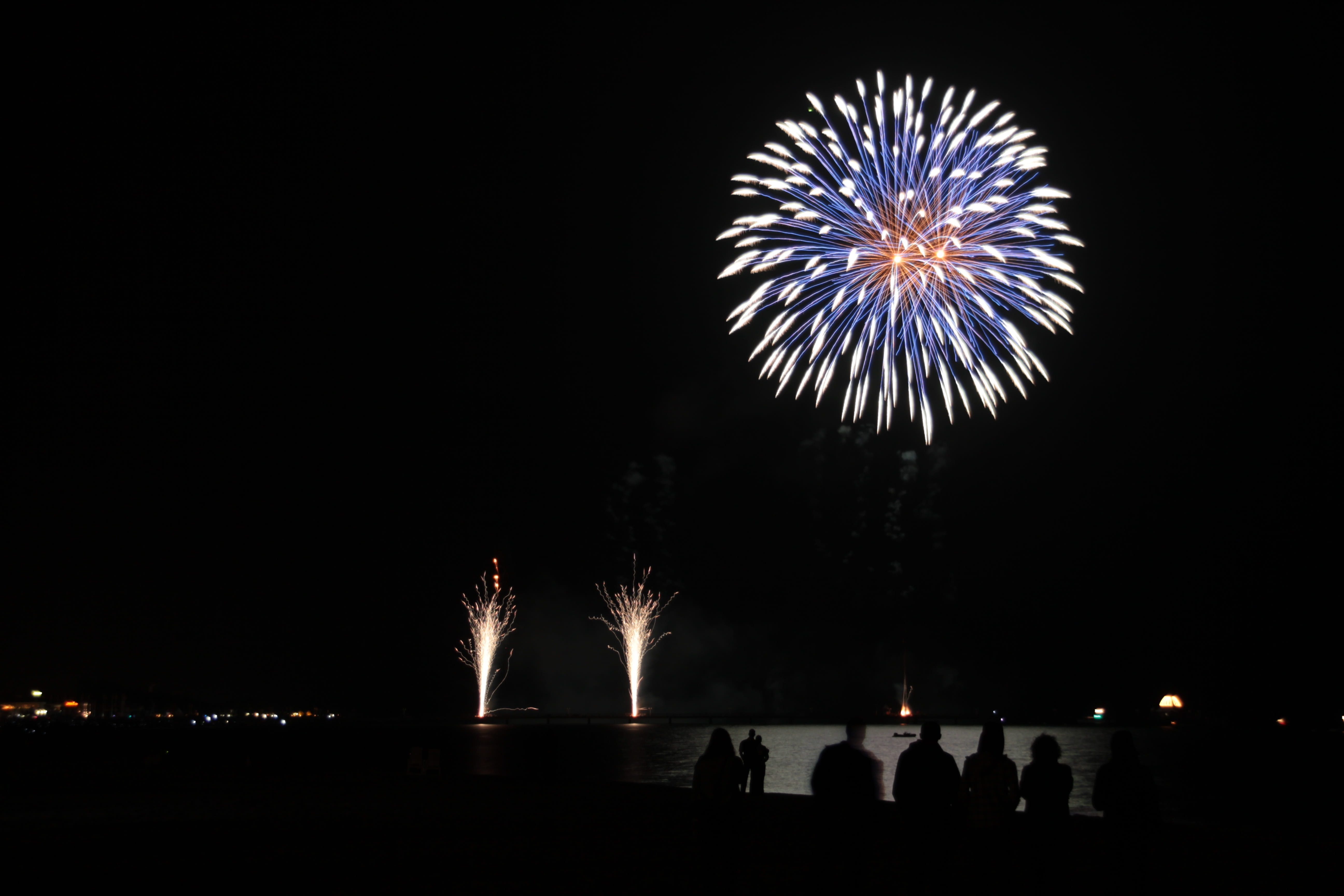 event, motion, outdoors, night, luck, hell, new years eve, rocket, firework - man made object, show, group of people, copy space, dark, baltic sea, light, HD Wallpaper