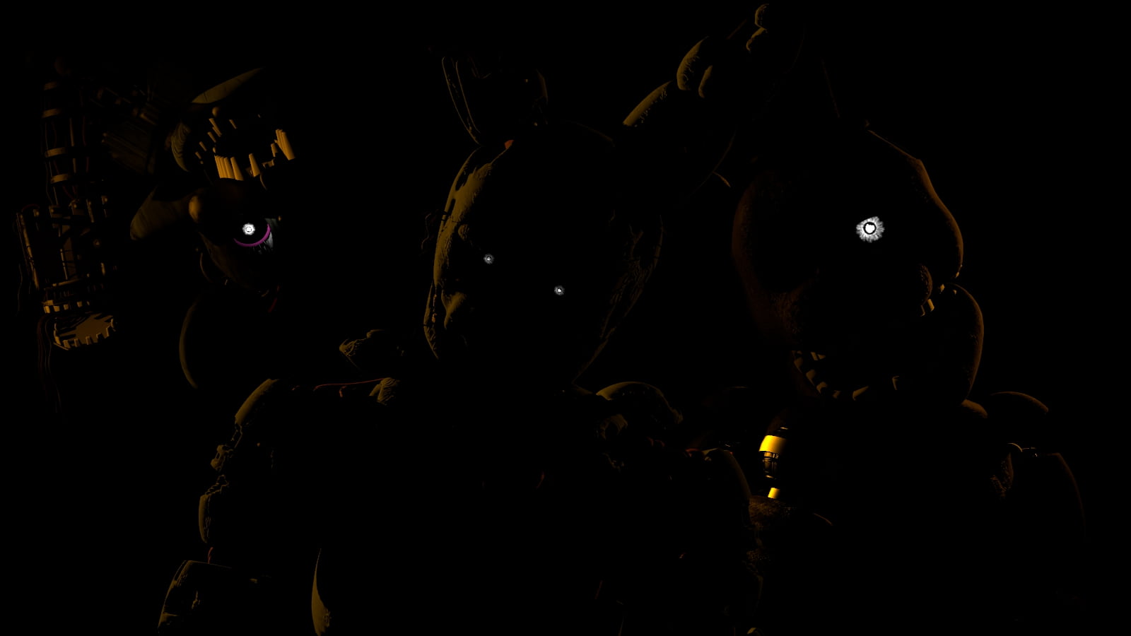 720P, Source Filmmaker, Springtrap, glowing eyes, Five Nights at Freddys, HD Wallpaper