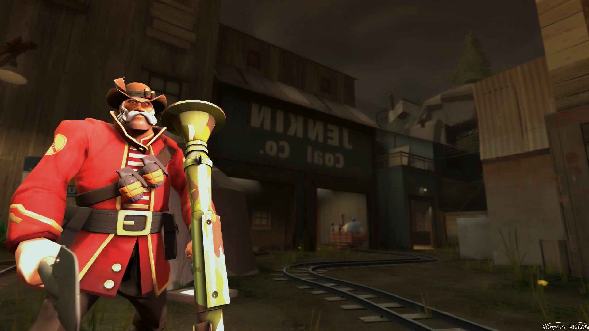 day, young adult, two people, standing, road, soldier tf2 team fortress 2 source filmmaker, rail transportation, clothing, three quarter length, outdoors, HD Wallpaper