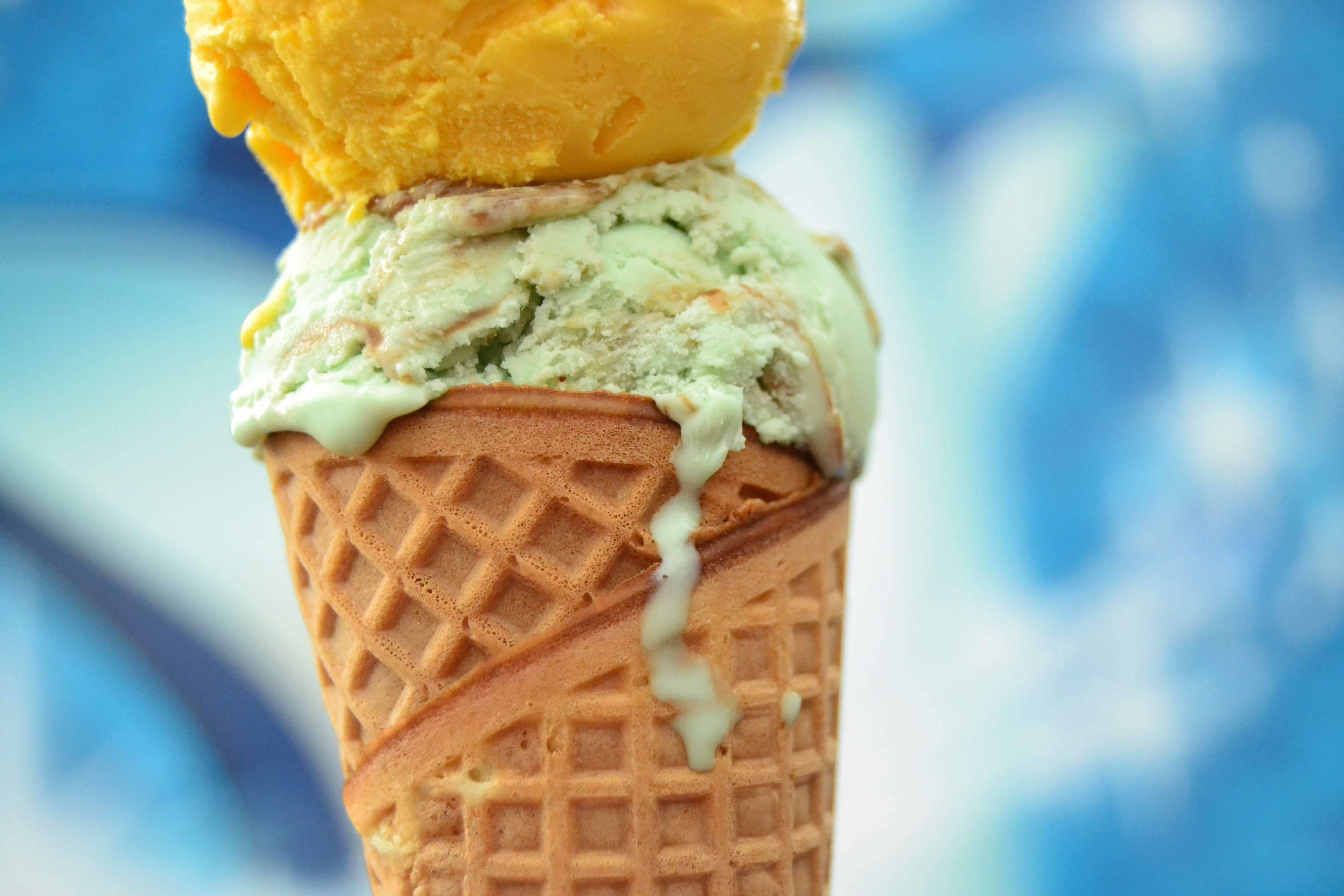 dairy product, cold temperature, frozen food, kiosk, cornet, summer, no people, mint ice cream, sweet, unhealthy eating, food, ice cream, ready-to-eat, HD Wallpaper