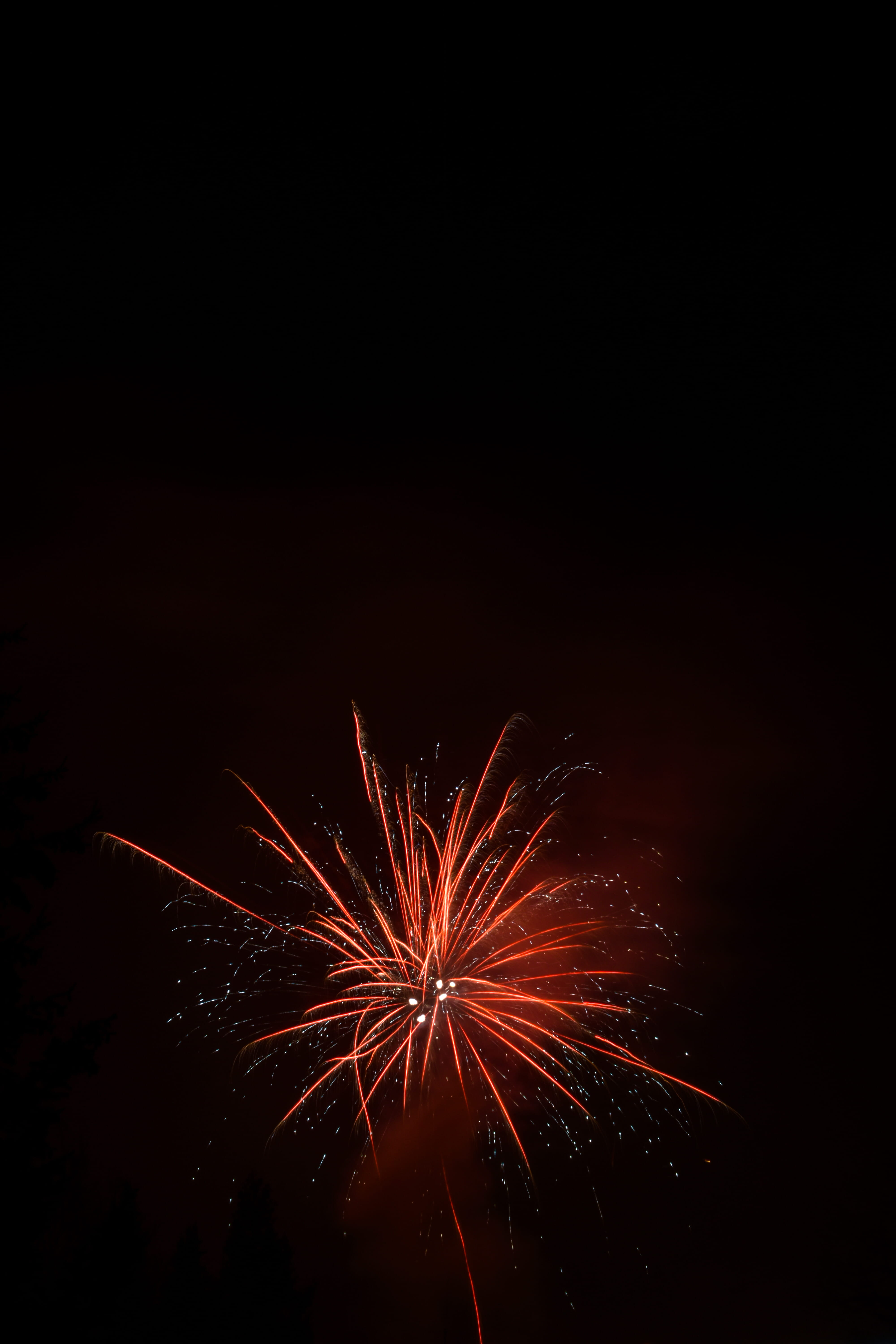 low angle view, celebration, building, outdoors, event, germany, night, blurred motion, city, theme park, glowing, red, firework display, light, sparks, Phone HD Wallpaper