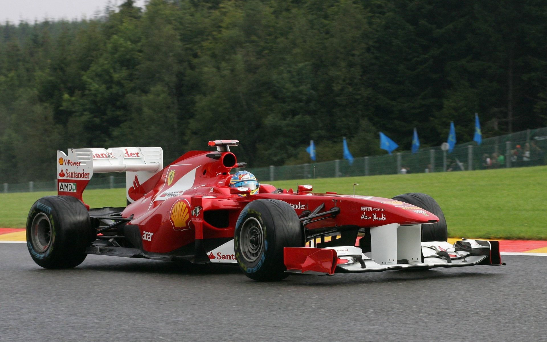 green color, plant, red, driving, men, outdoors, transportation, speed, tree, day, sport, competition, land vehicle, people, motion, Fernando Alonso, racecar, HD Wallpaper