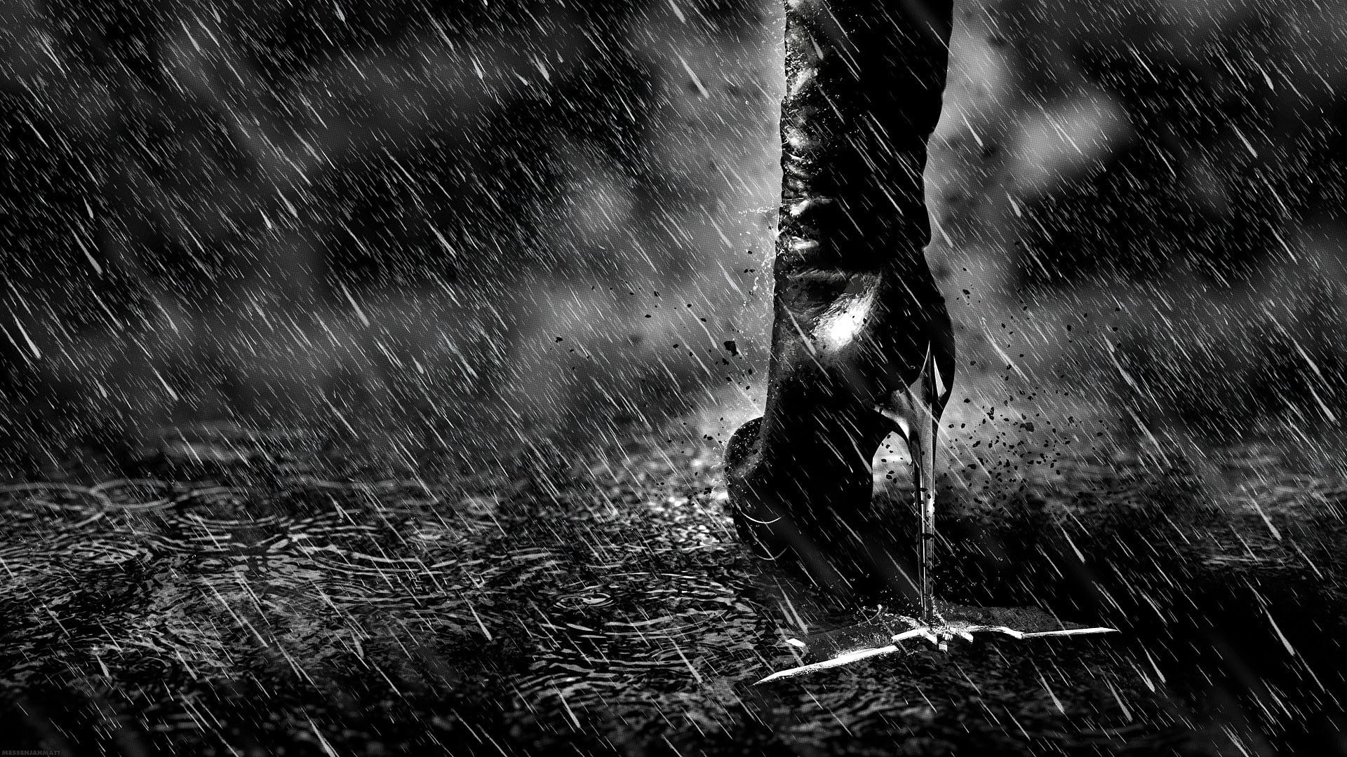 rain, Batarang, black heels, Catwoman, The Dark Knight Rises, 1080P, HD Wallpaper