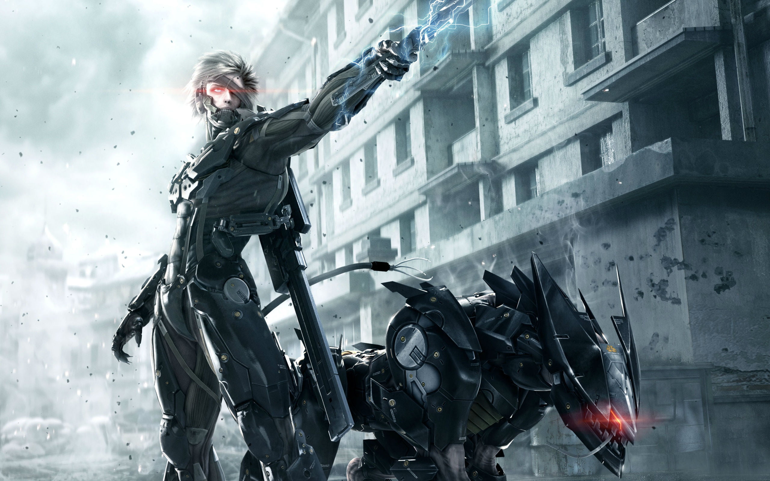 robot, government, special forces, ninja, architecture, men, raiden, Games, weapon, uniform, activity, clothing, suit, warning sign, one person, holding, HD Wallpaper