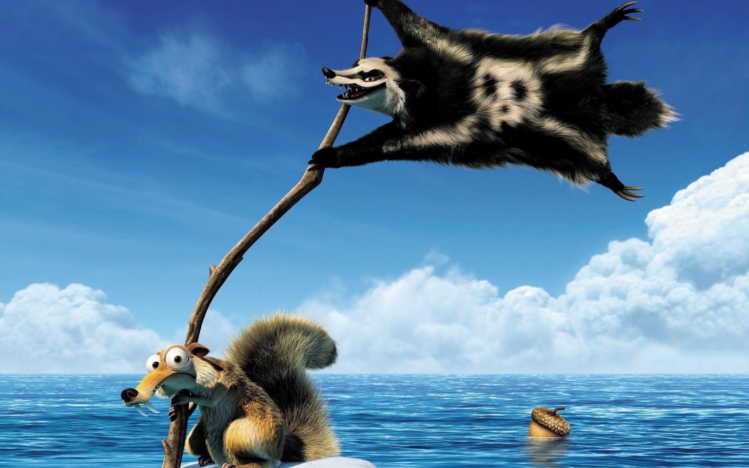 ice, fangs, tail, funny, hangs, scarry, 2K, squirrel, HD Wallpaper