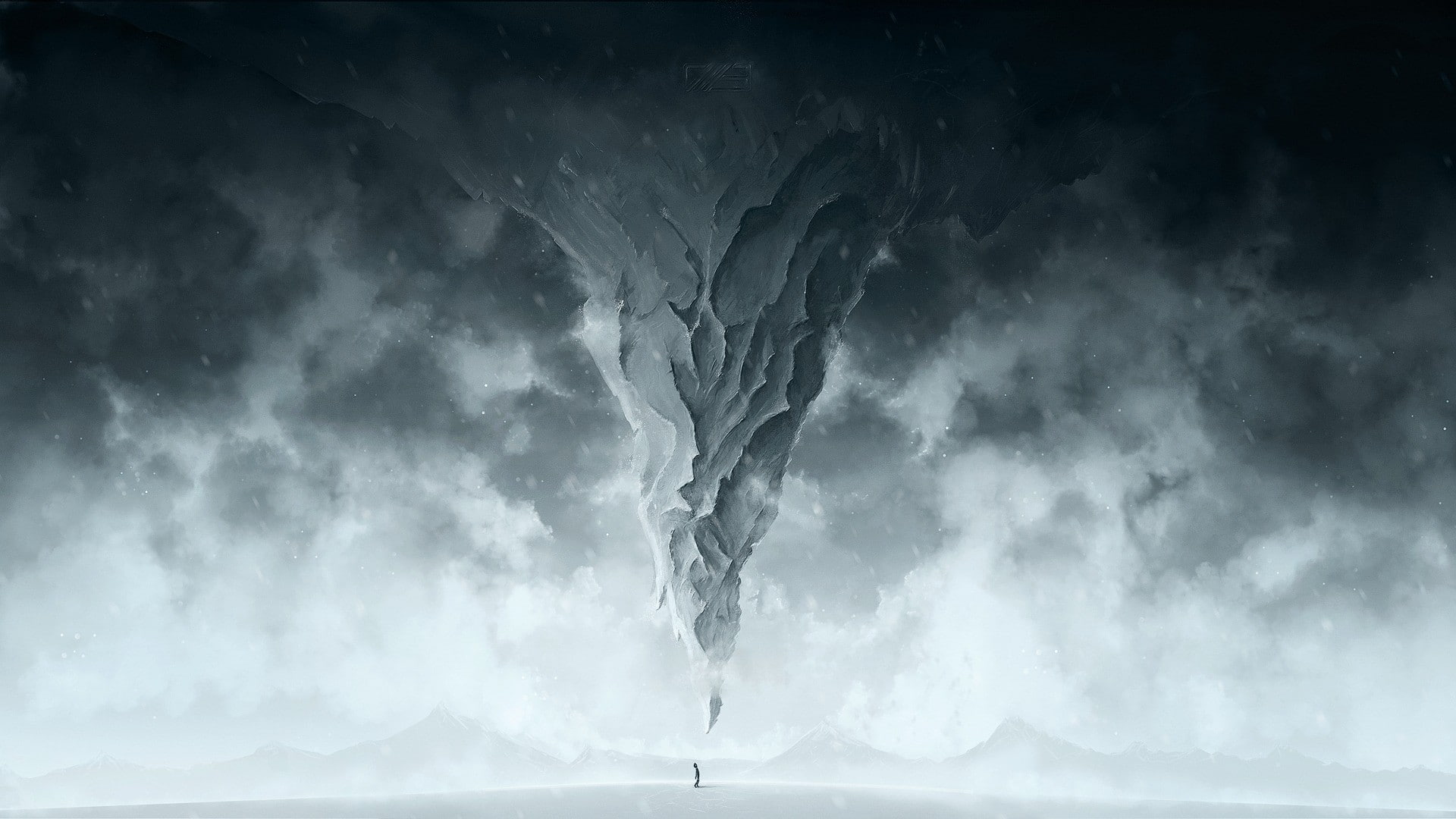 winter, art, fantasy, snowstorm, fantasy art, 1080P, HD Wallpaper