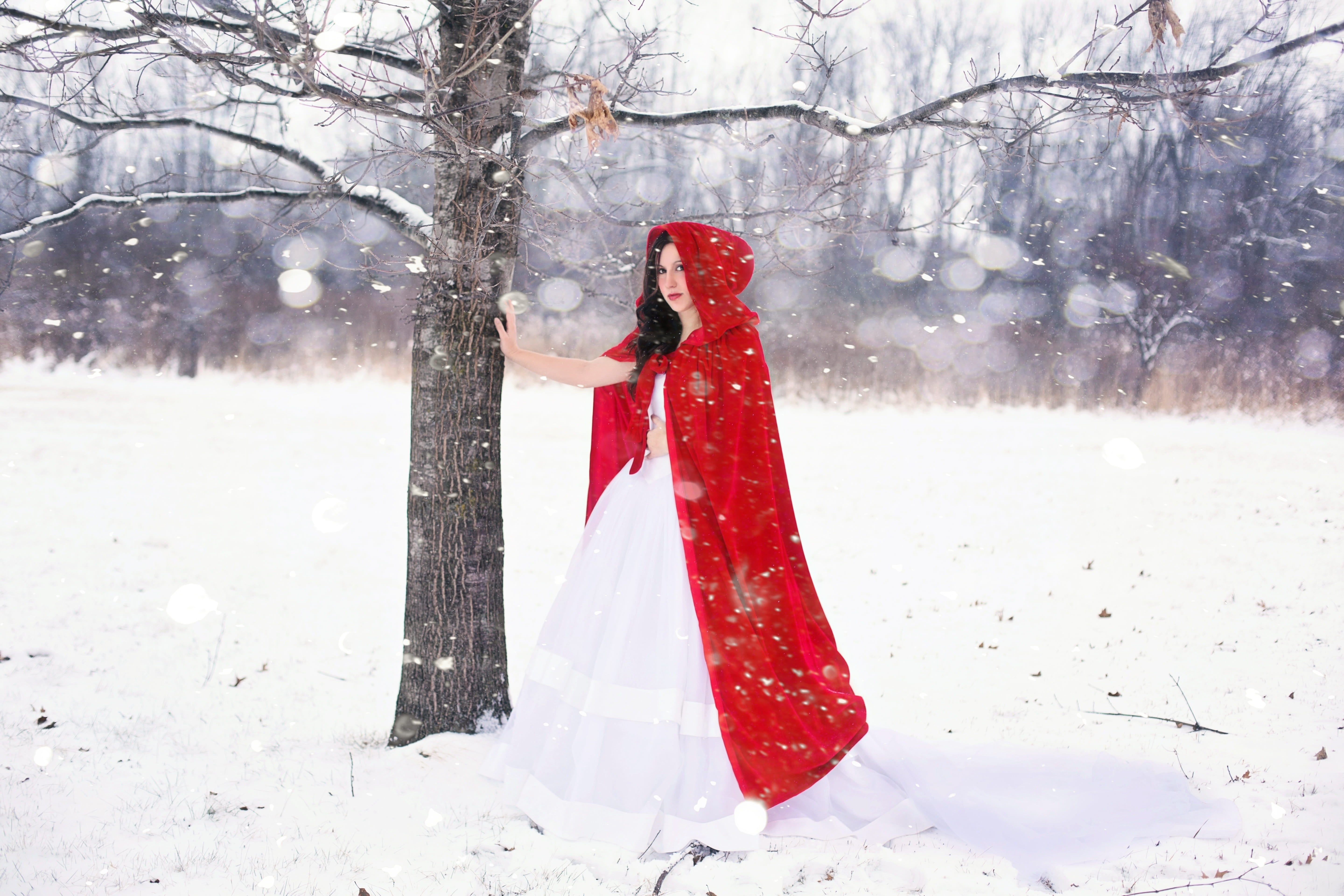 frost, real people, beauty in nature, pretty, artistic, snowing, snowstorm, trees, season, winter, nature, field, frozen, cold temperature, weather, beside, HD Wallpaper