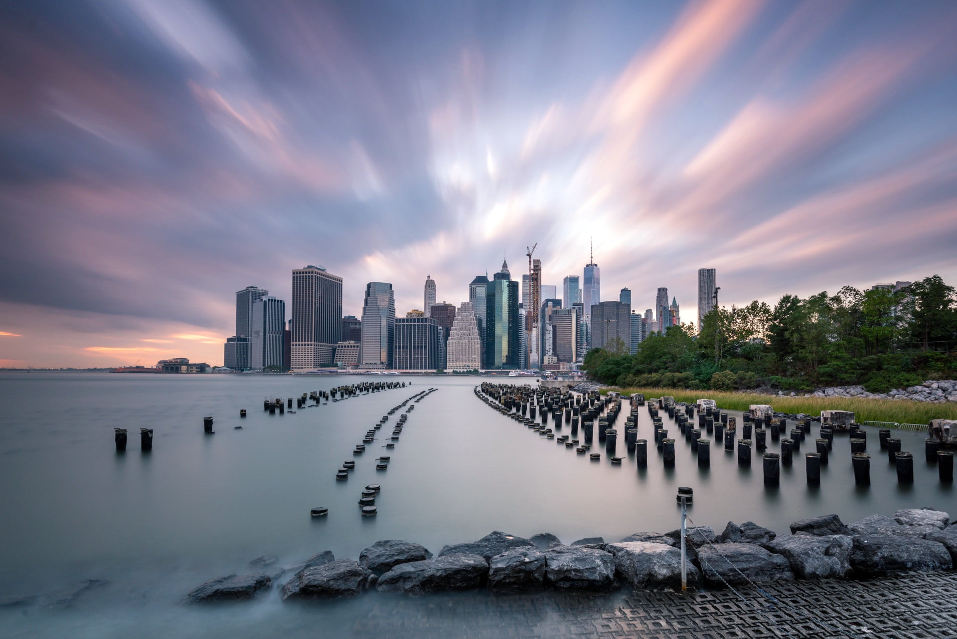 the city, New York, Brooklyn Heights, 1080P, HD Wallpaper